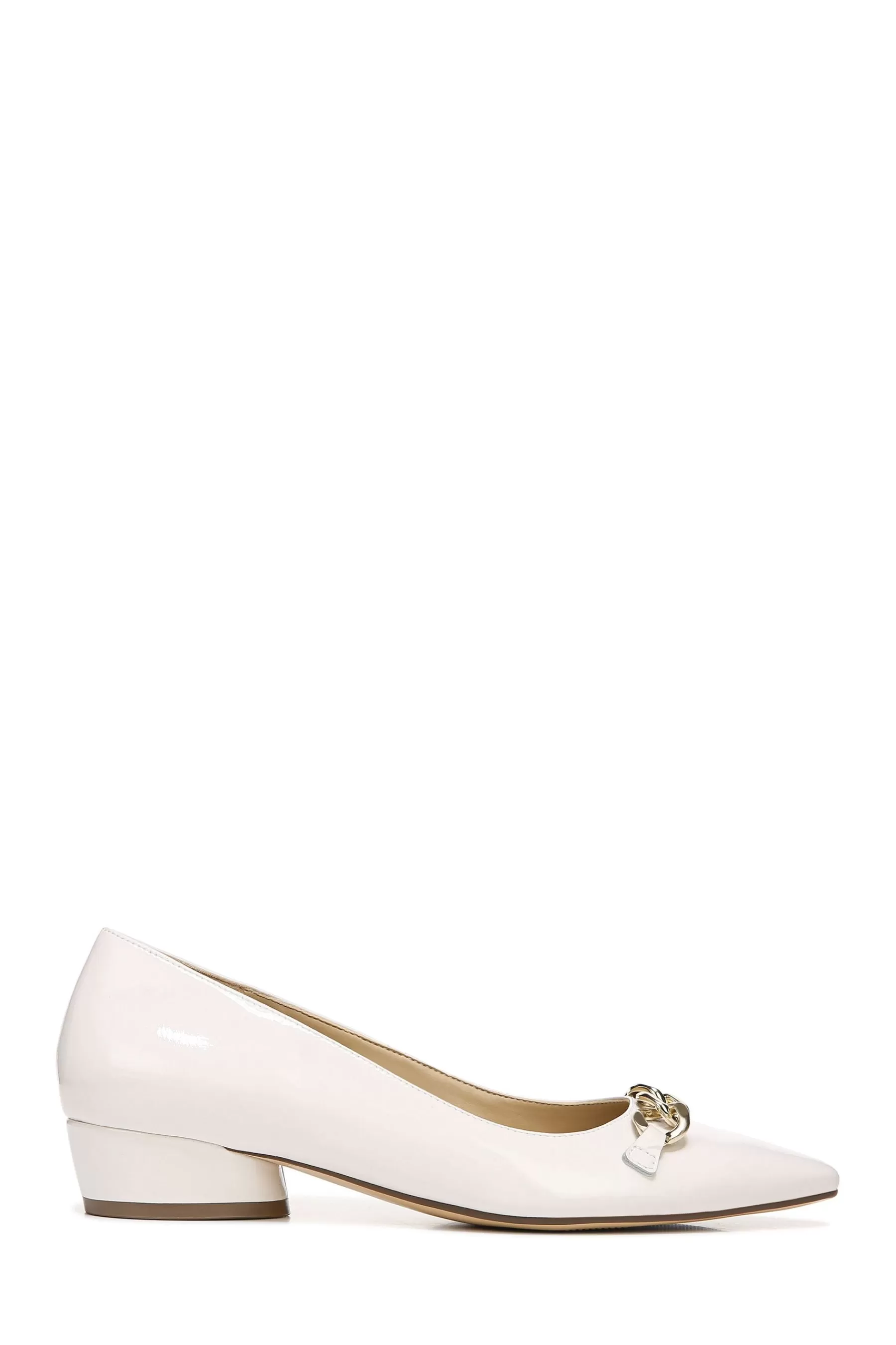 Naturalizer Flat- Becca Leather Shoes White