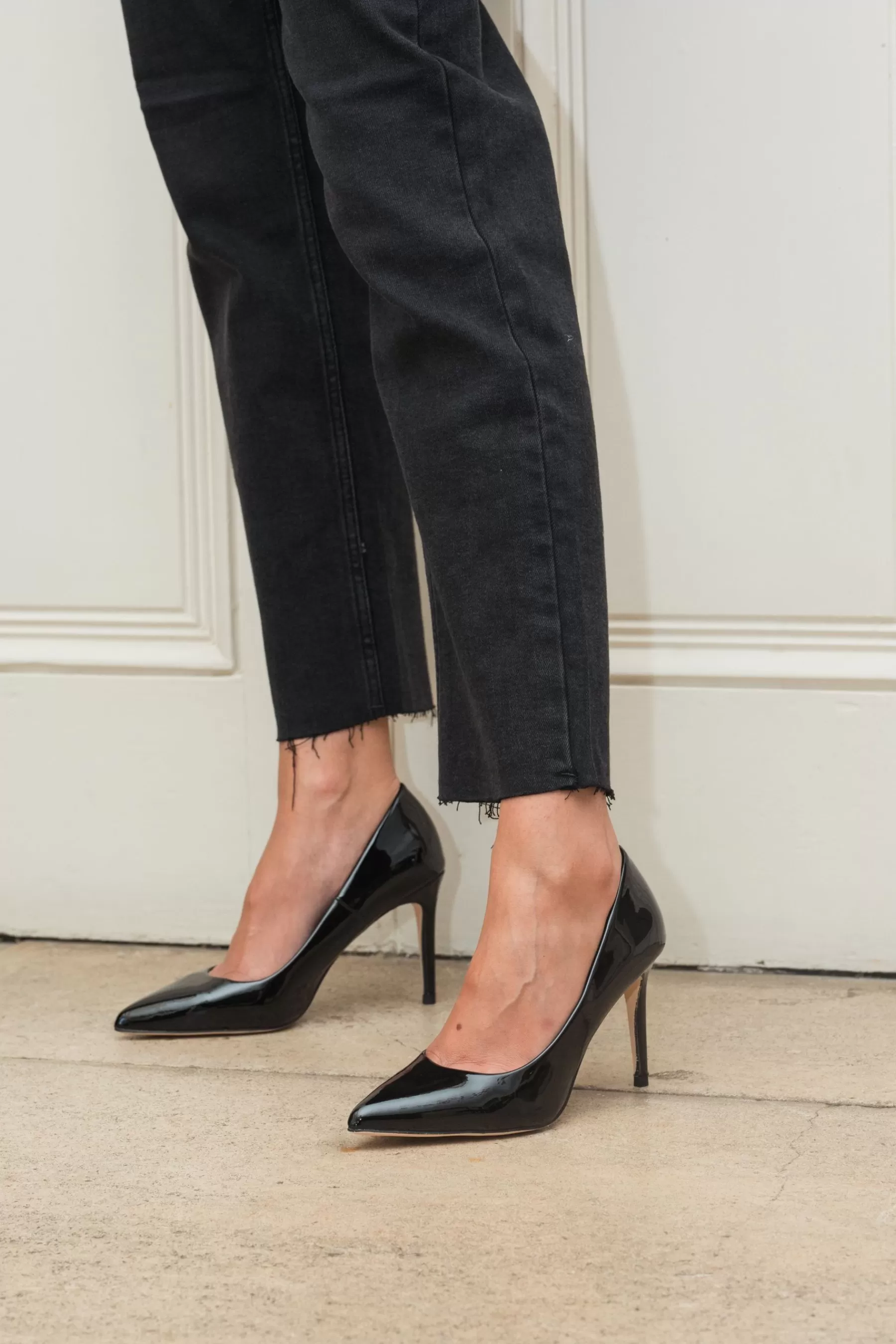 Novo Heels | Impossible Point Toe Stiletto Court Shoes Black Patent