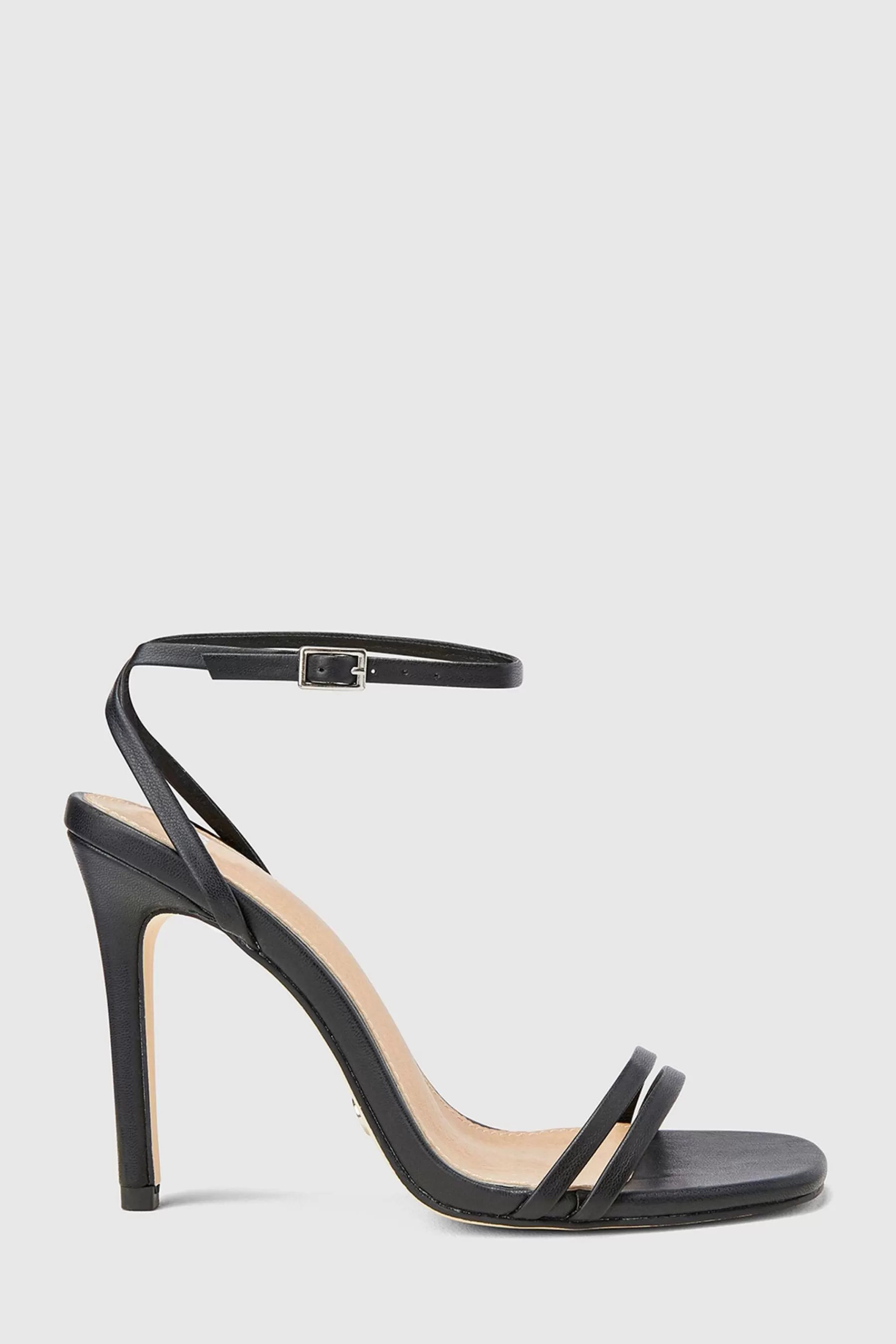 Novo Sandals- Mckenna Strappy Stiletto Heels Black