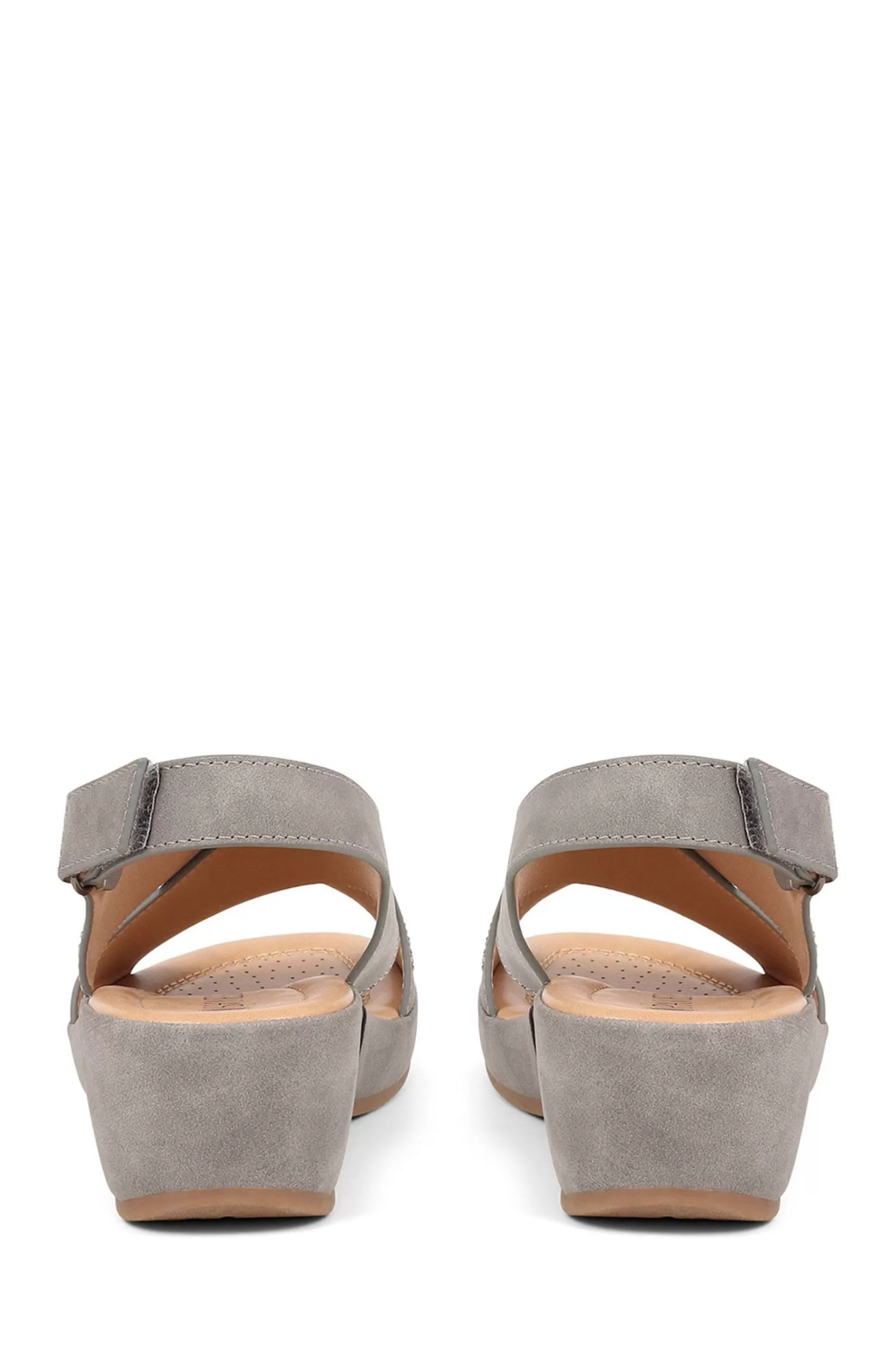 Pavers Heels- Ankle Strap Sandals Grey