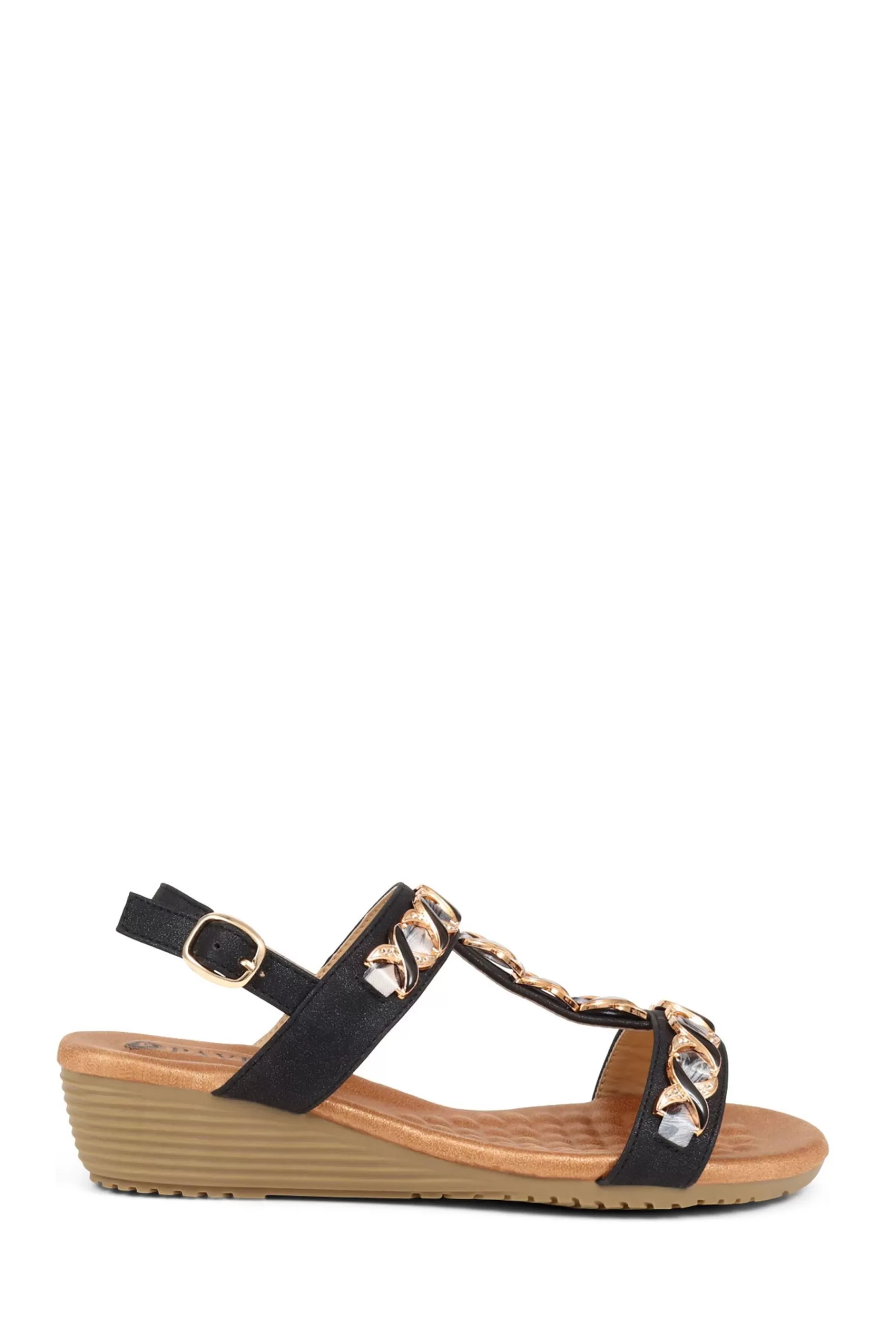 Pavers Sandals- Embellished Sandals Black