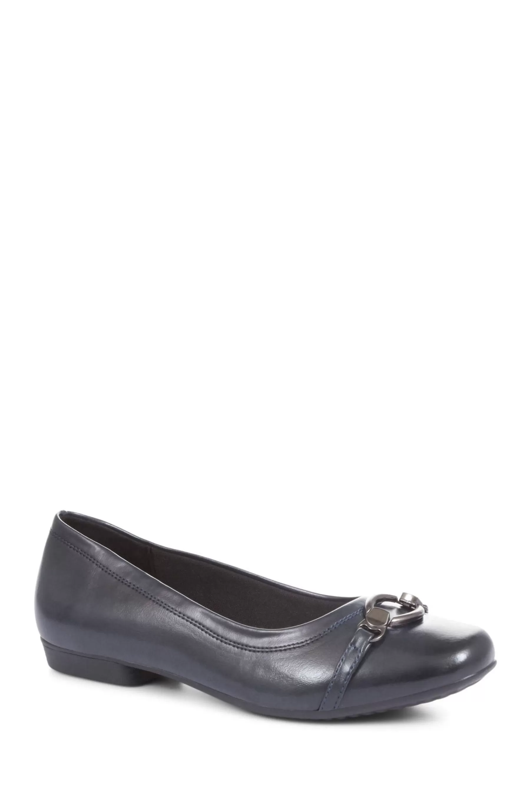 Pavers Flat- Faux Leather Slip-On Pumps Blue