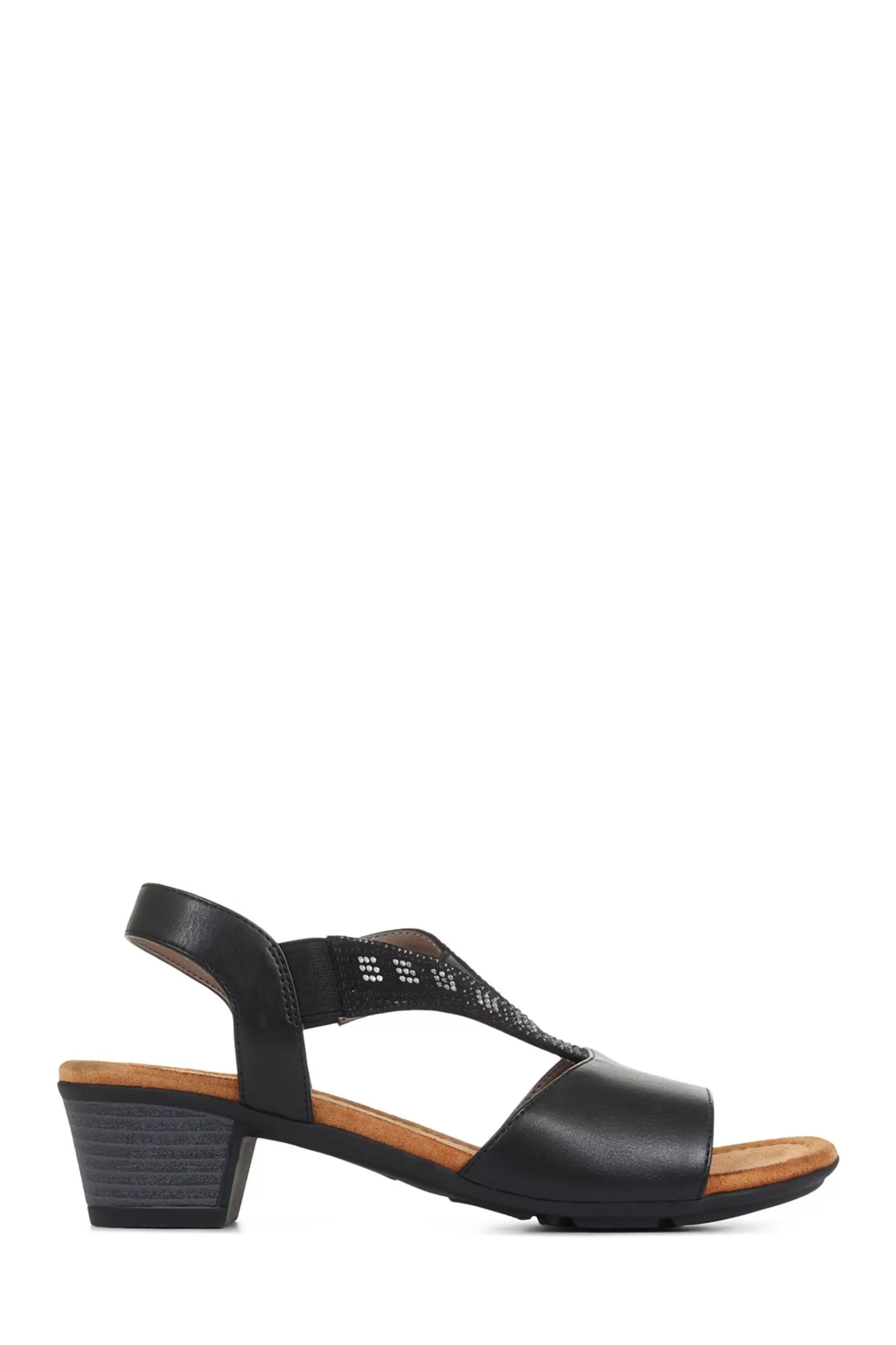 Pavers Sandals | Heeled Slingback Sandals Black