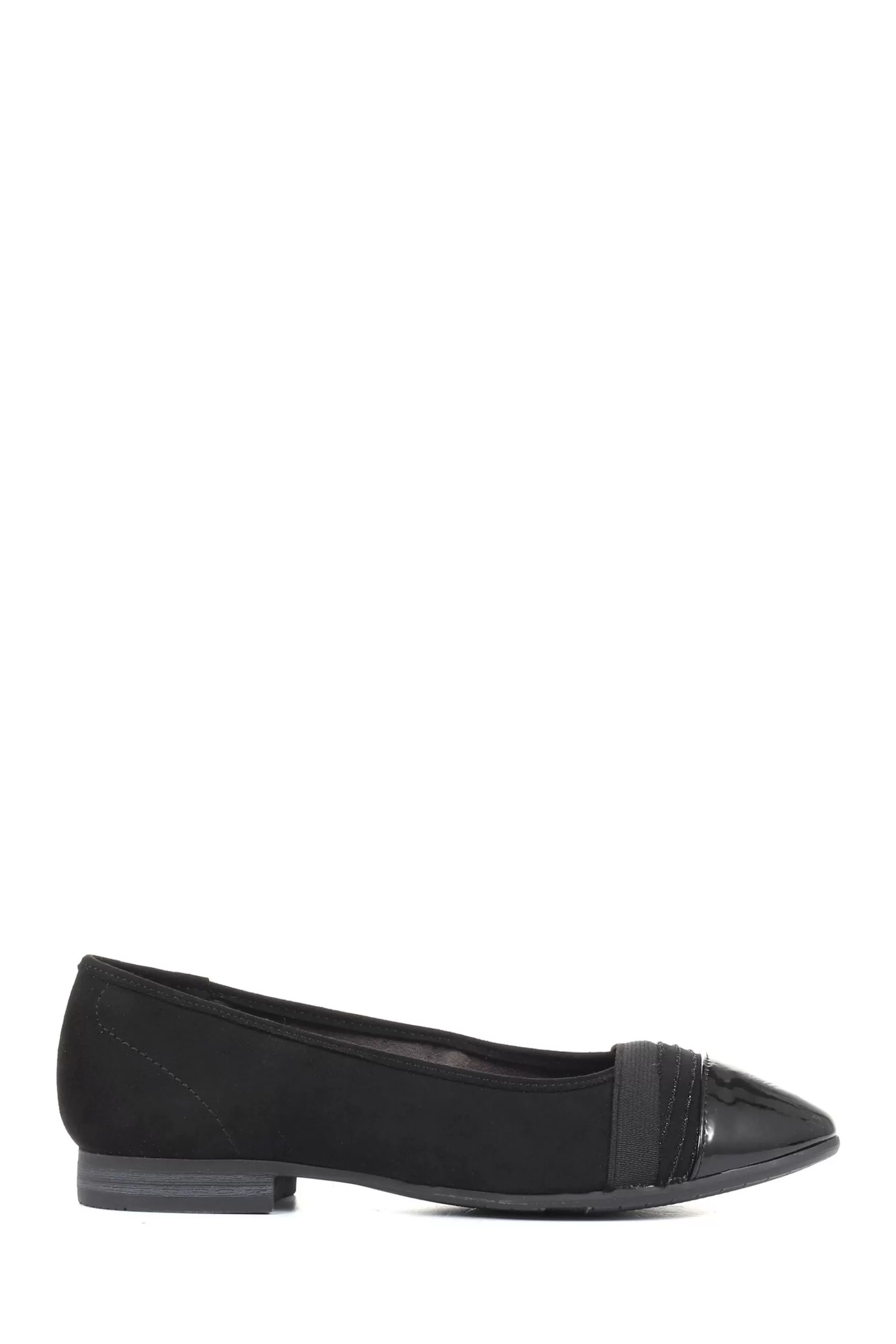 Pavers Flat- Ladies Ballet Pumps Flats Black