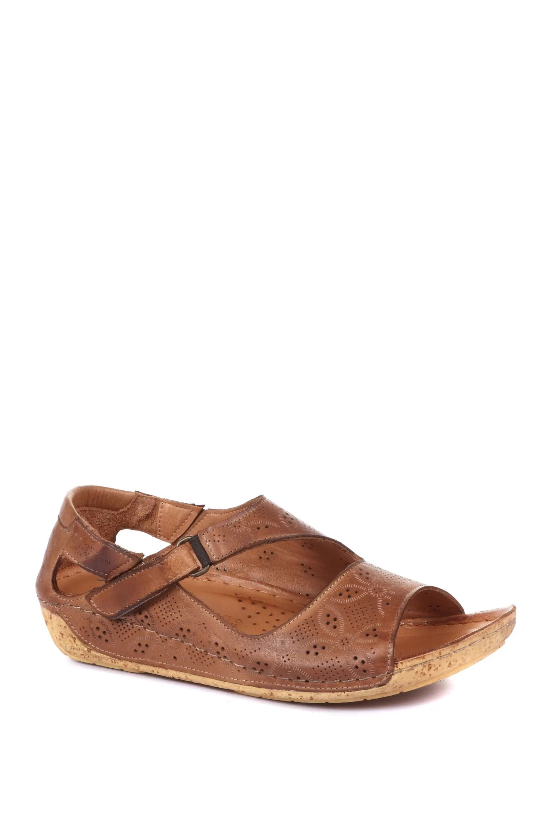 Pavers Sandals- Ladies Leather Flat Sandals Brown