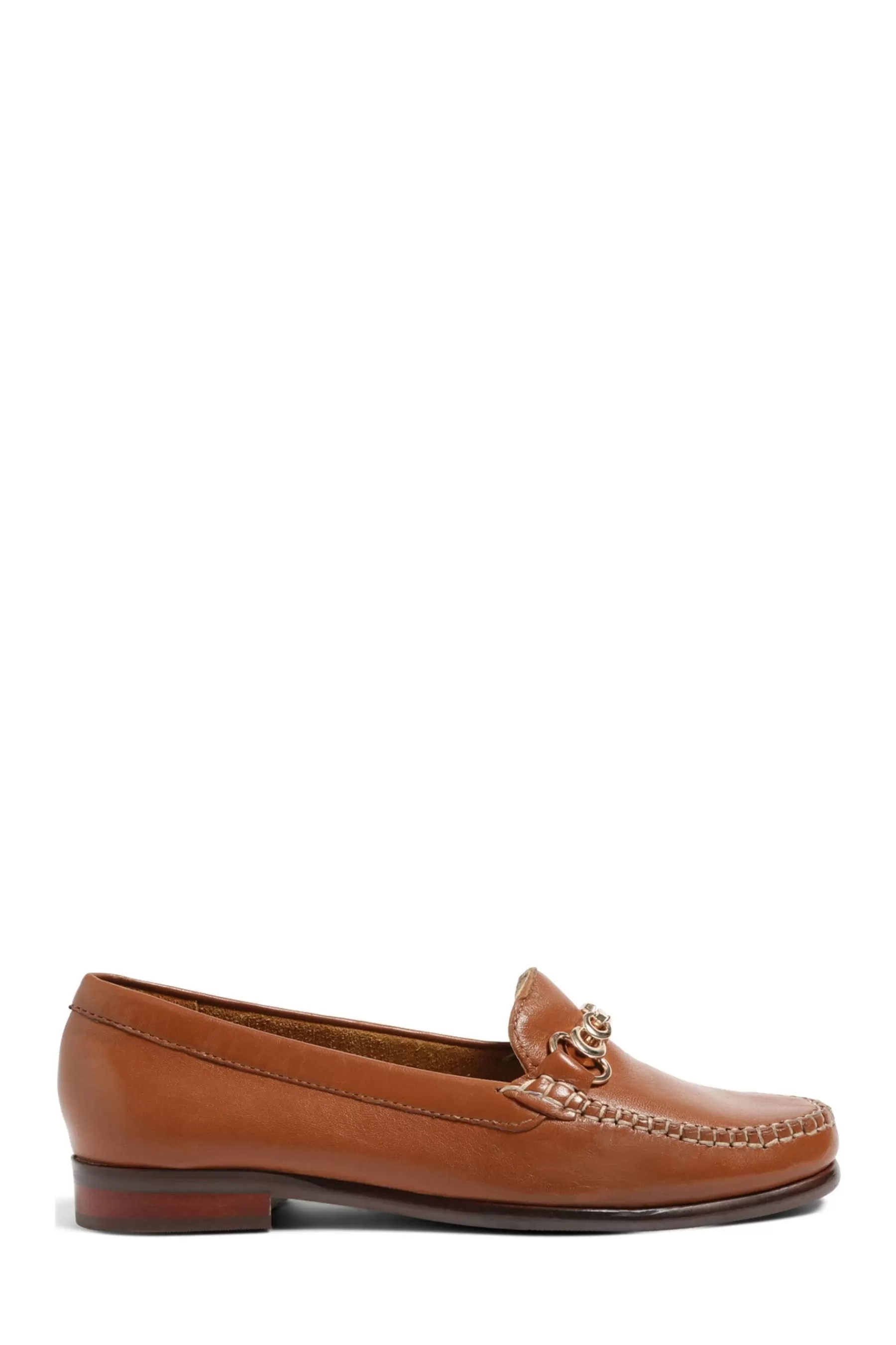 Pavers Flat- Leather Snaffle Loafers Natural