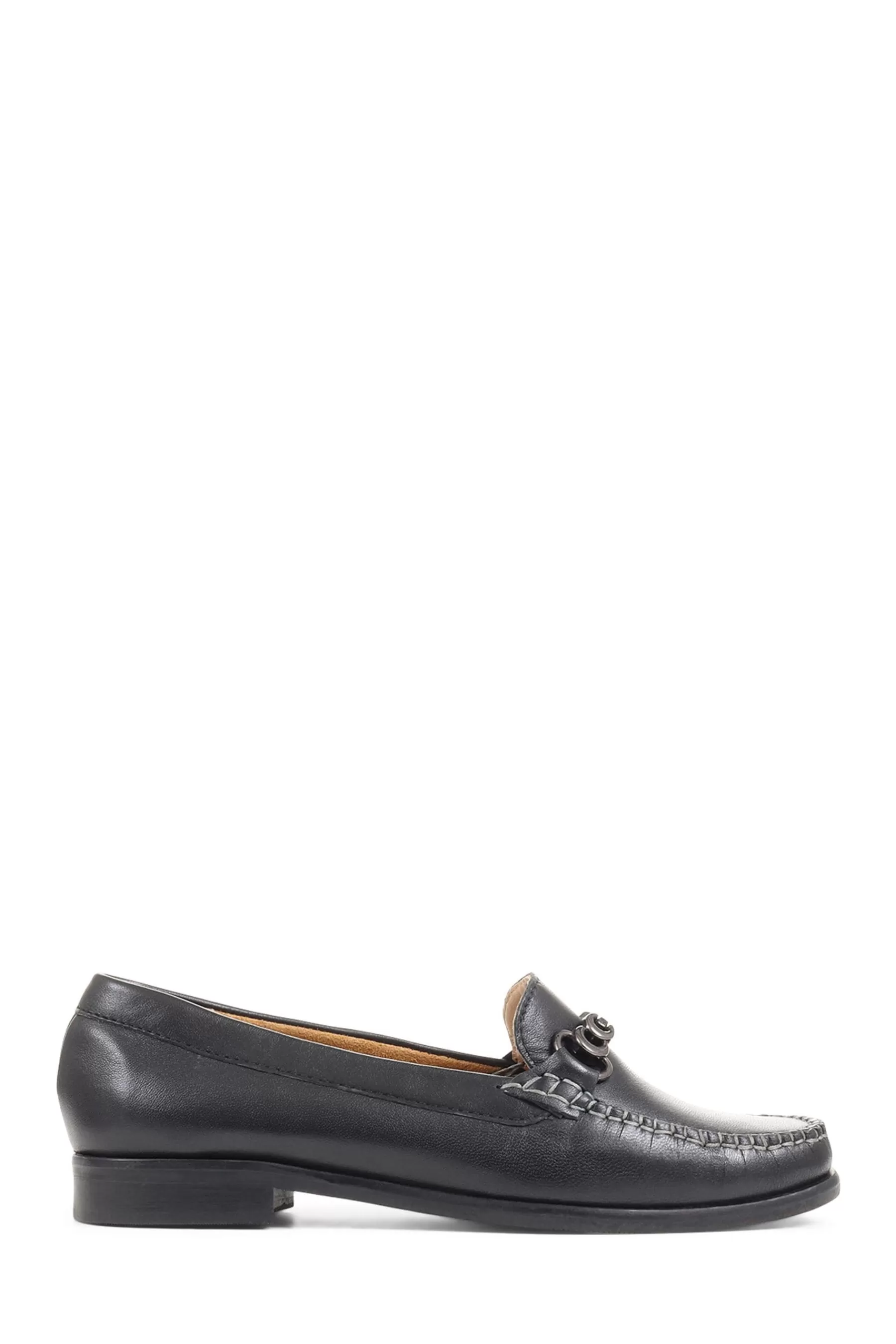 Pavers Flat | Leather Snaffle Loafers Black