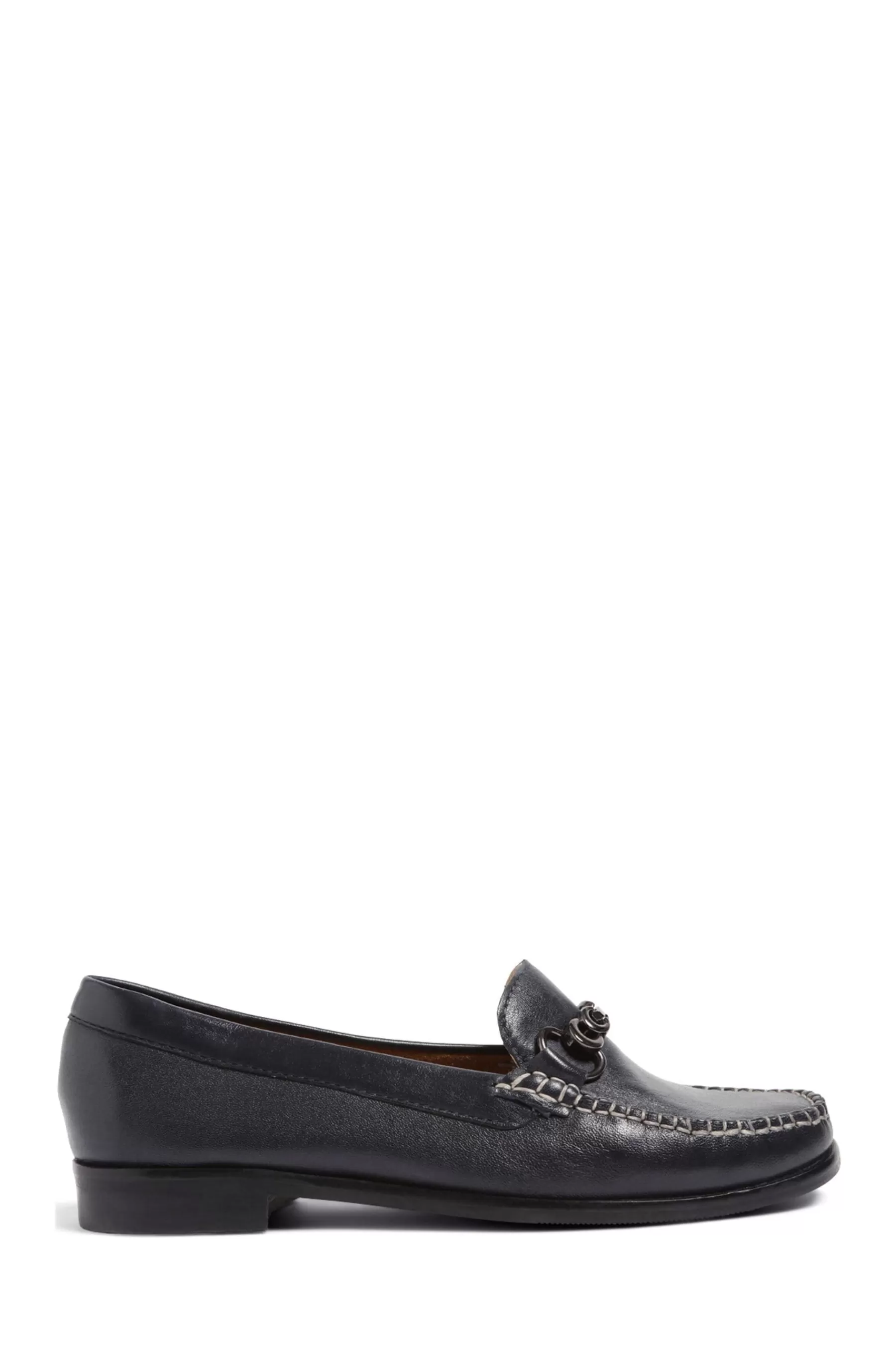 Pavers Flat- Leather Snaffle Loafers Blue