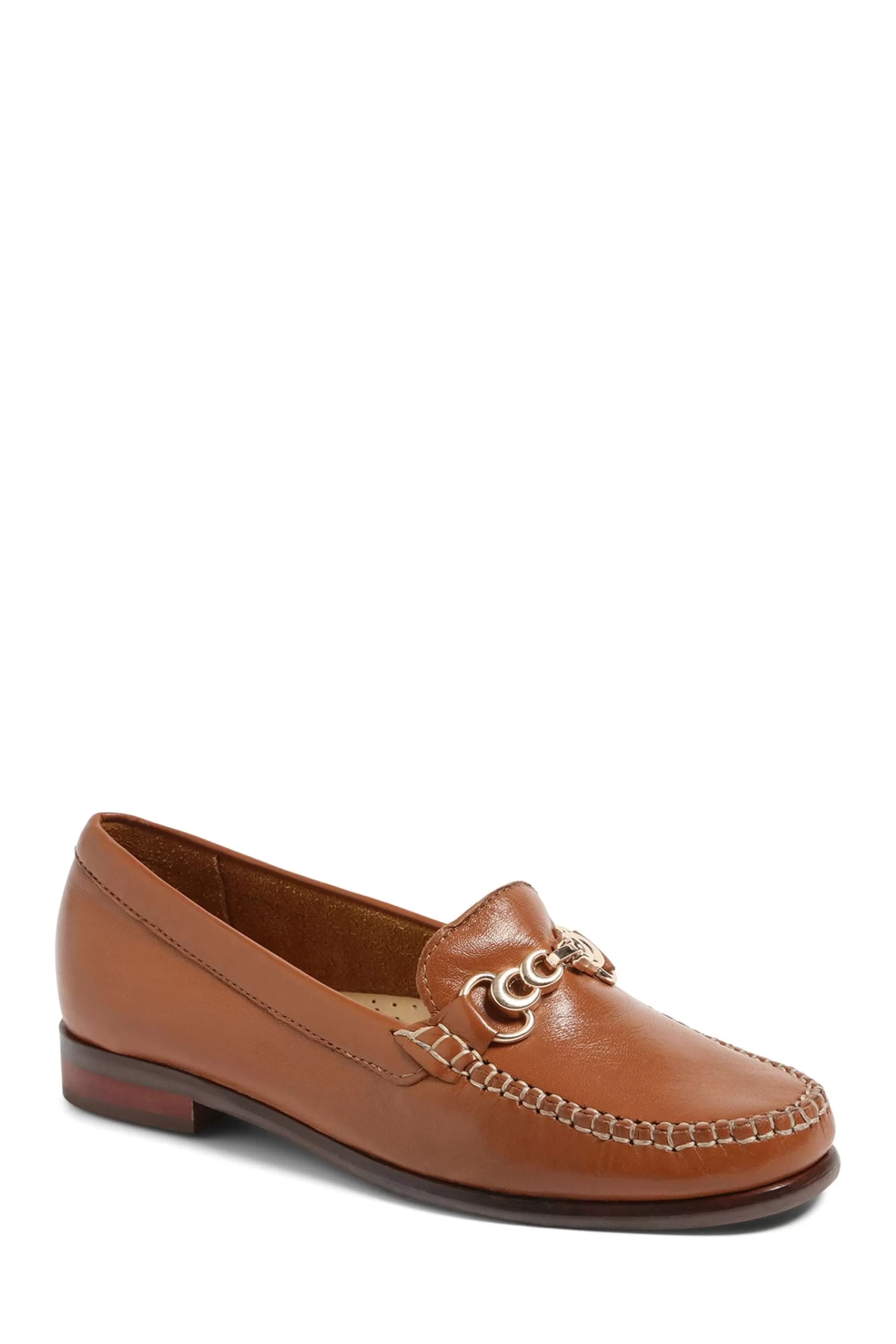 Pavers Flat- Leather Snaffle Loafers Natural