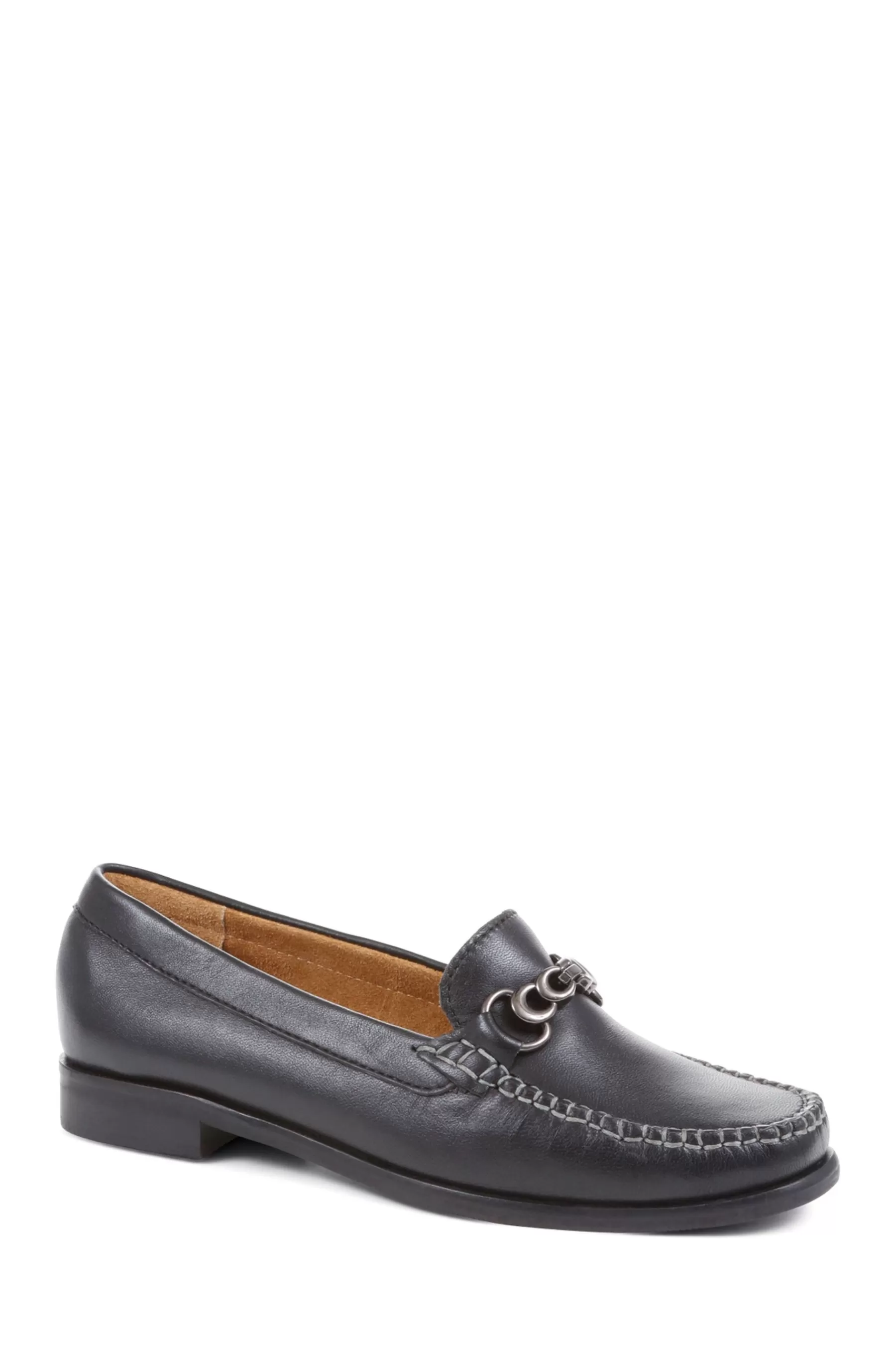 Pavers Flat | Leather Snaffle Loafers Black