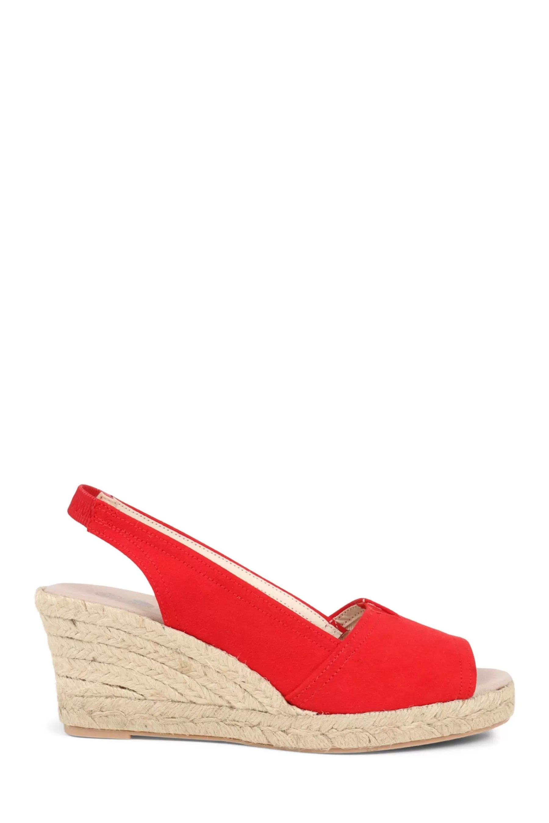 Pavers Heels | Peep Toe Wedge Sandals Red