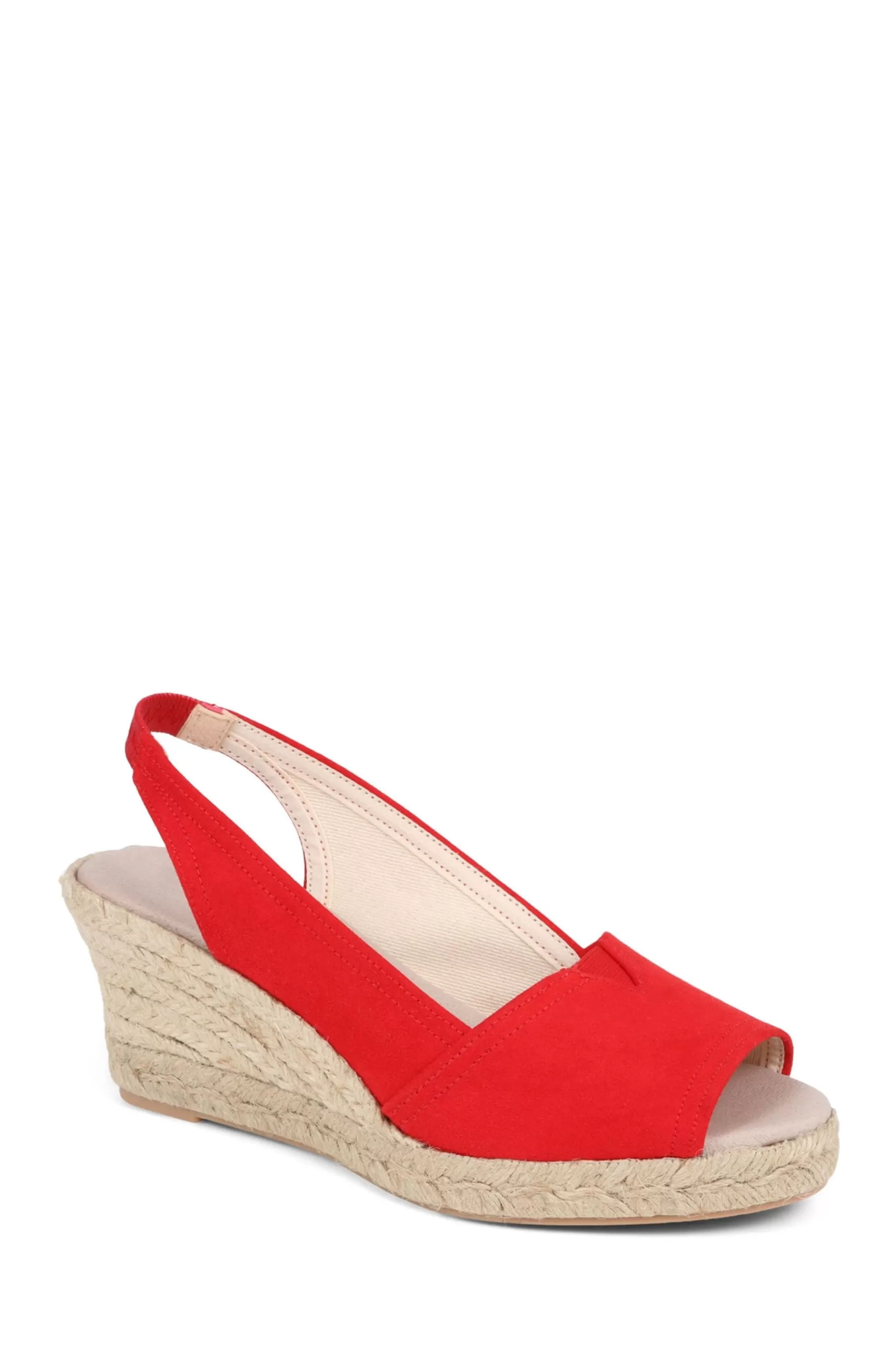 Pavers Heels | Peep Toe Wedge Sandals Red