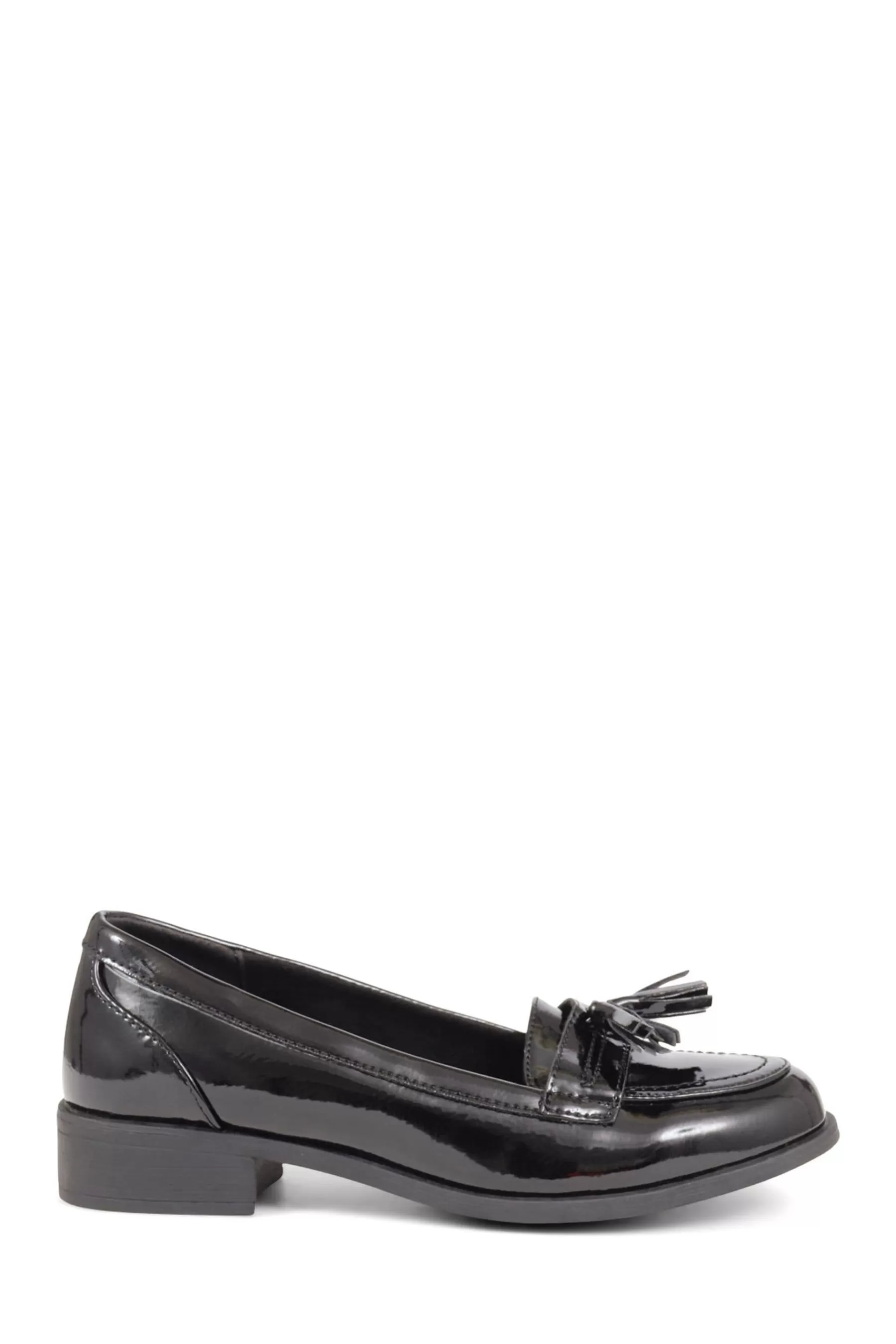 Pavers Flat- Smart Patent Loafers Black