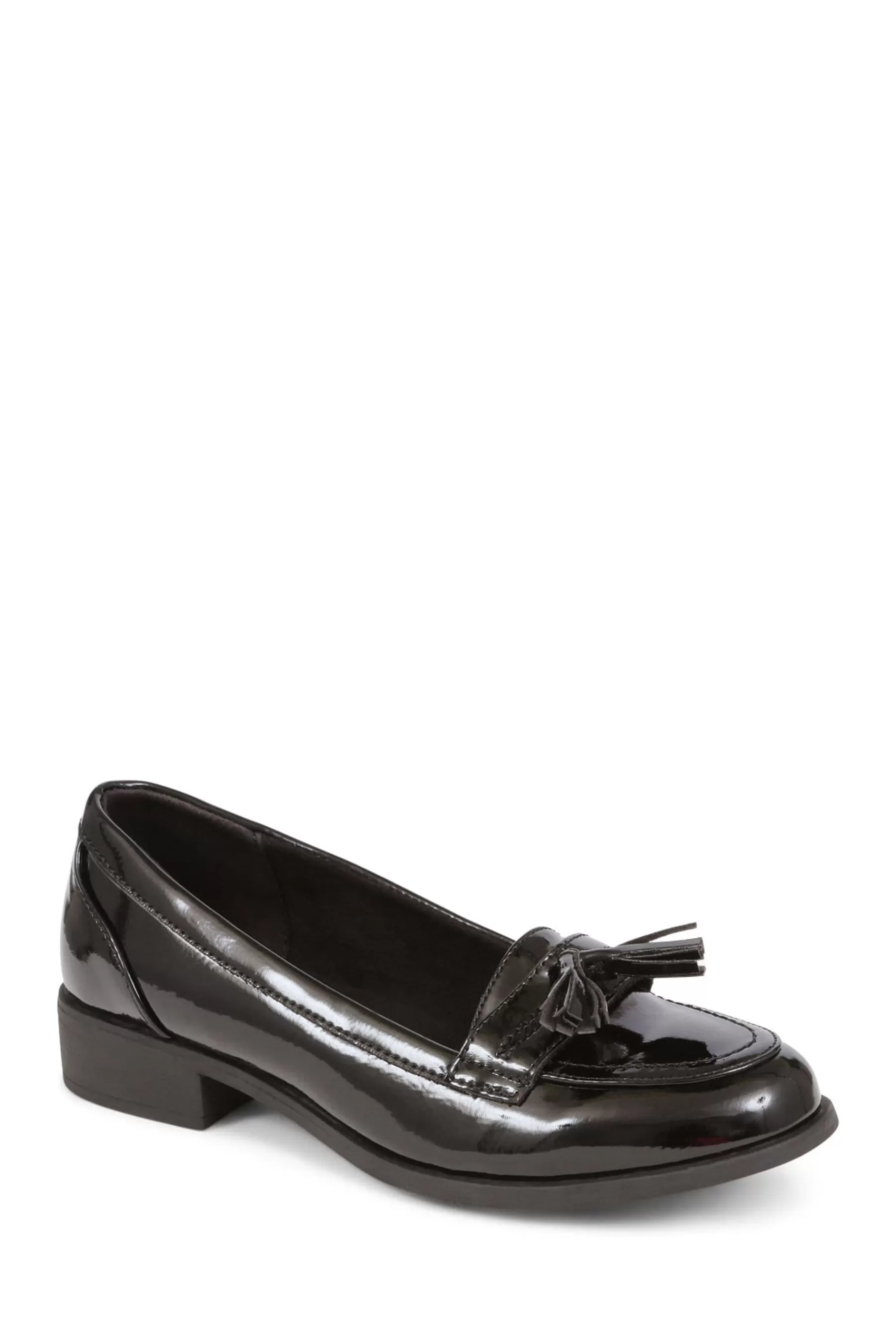 Pavers Flat- Smart Patent Loafers Black