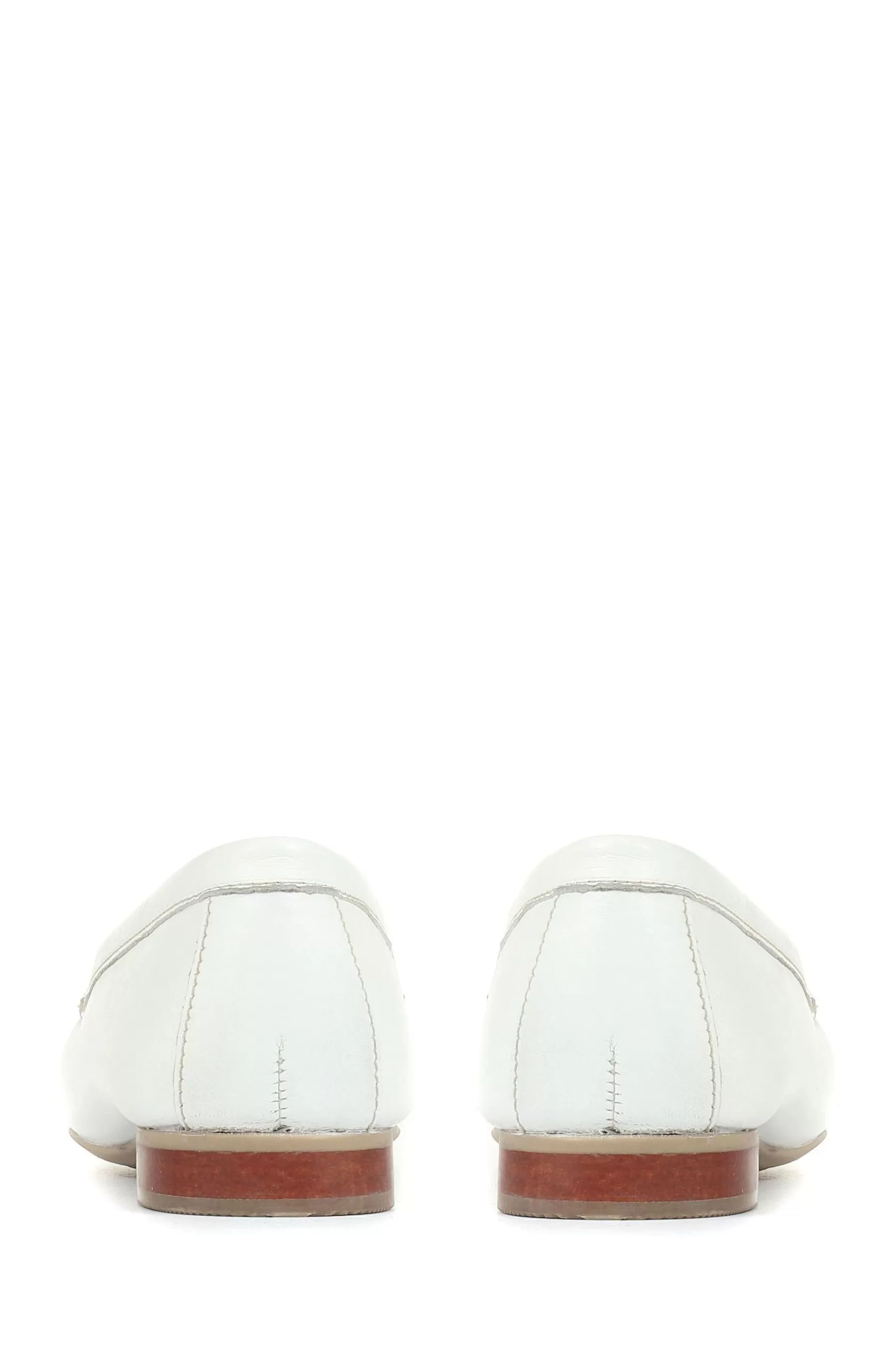 Pavers Flat- Soft Leather Smart Moccasins White