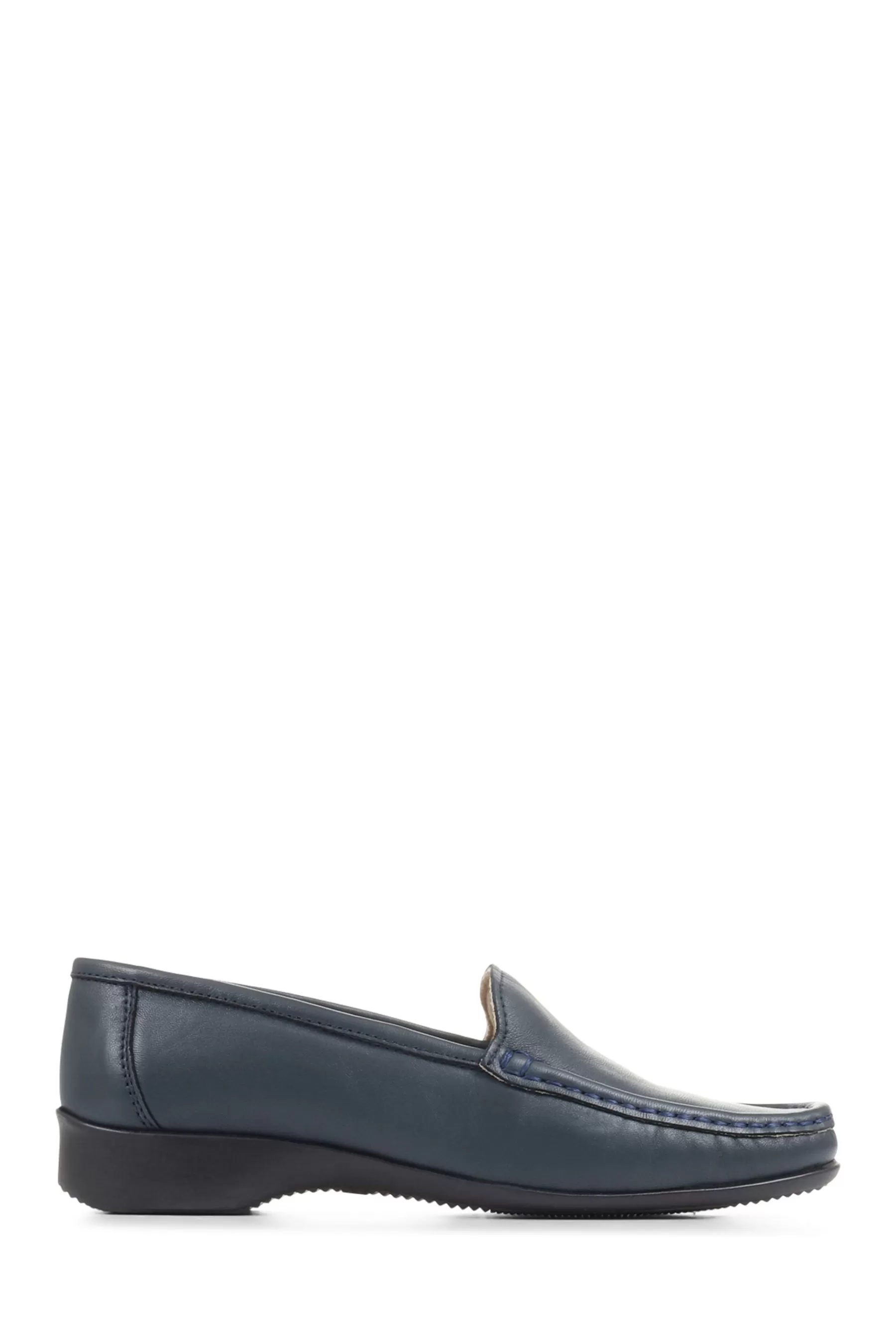 Pavers Flat- Wide Fit Leather Loafers Blue