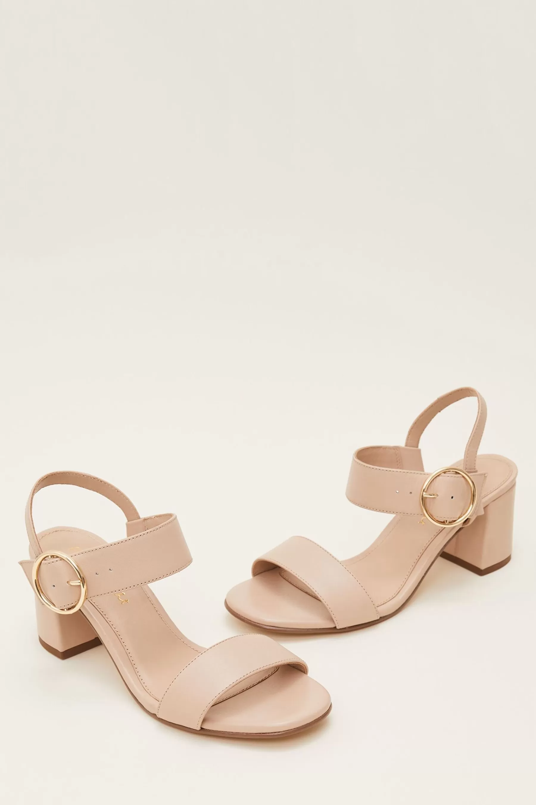 Phase Eight Sandals- Buckle Sandals Natural