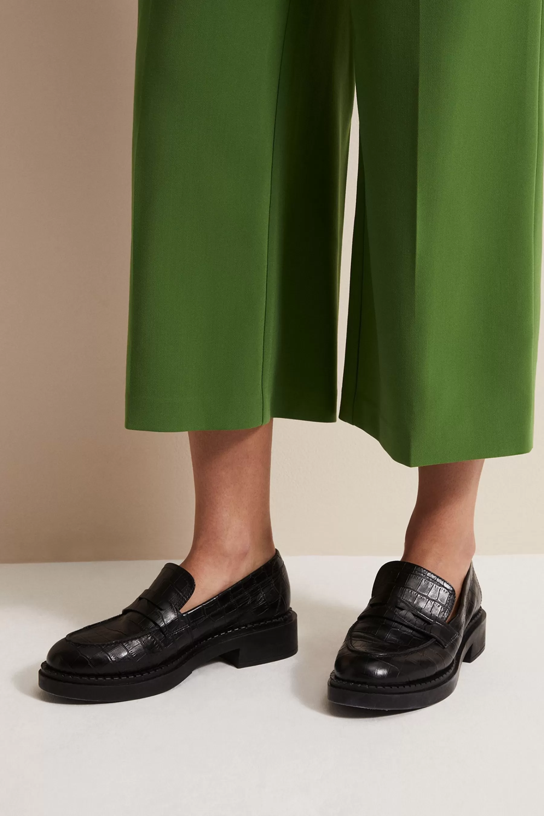 Phase Eight Flat- Chunky Loafers Black