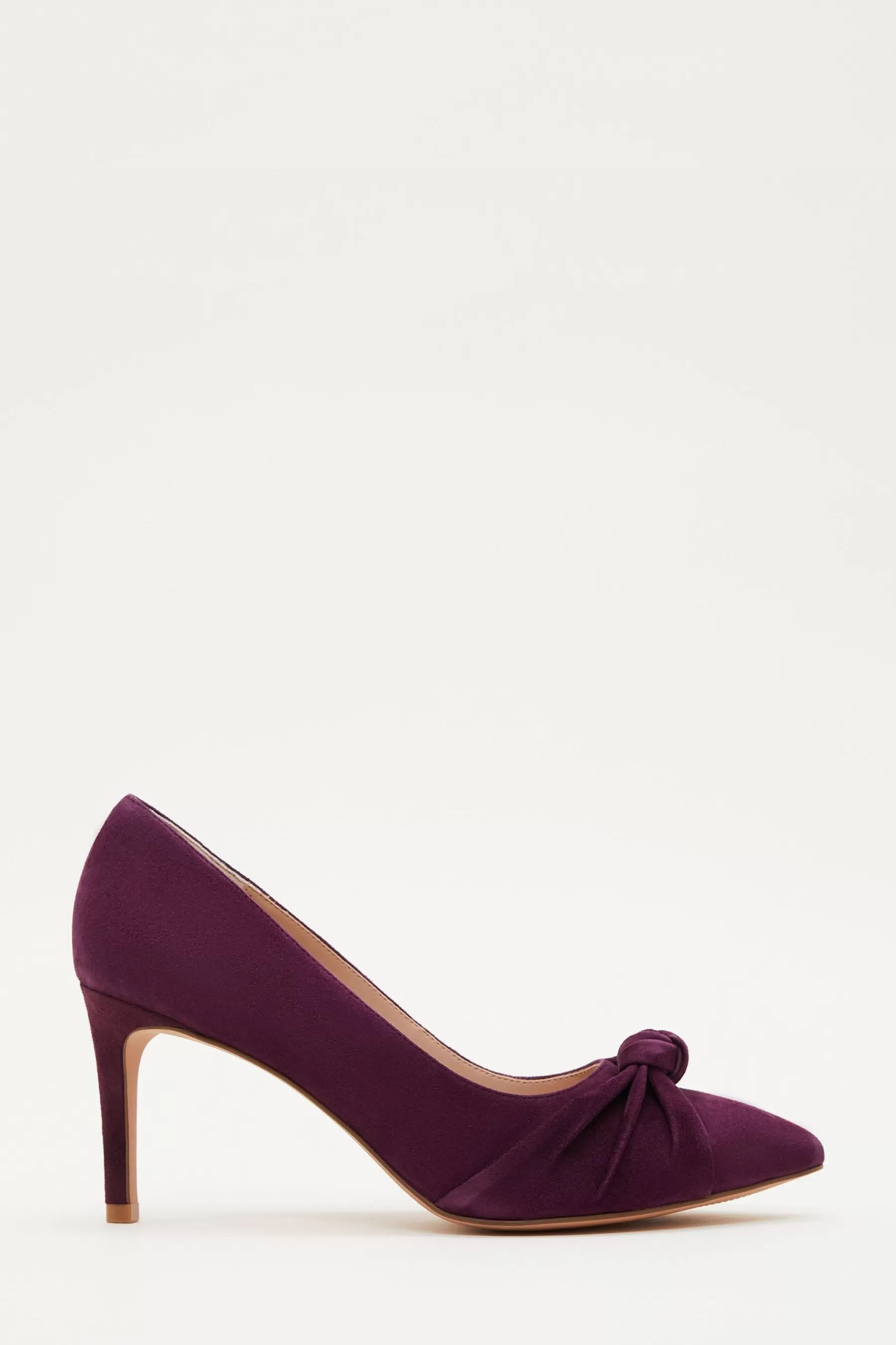 Phase Eight Heels | Knot Front Suede Court Shoes Purple