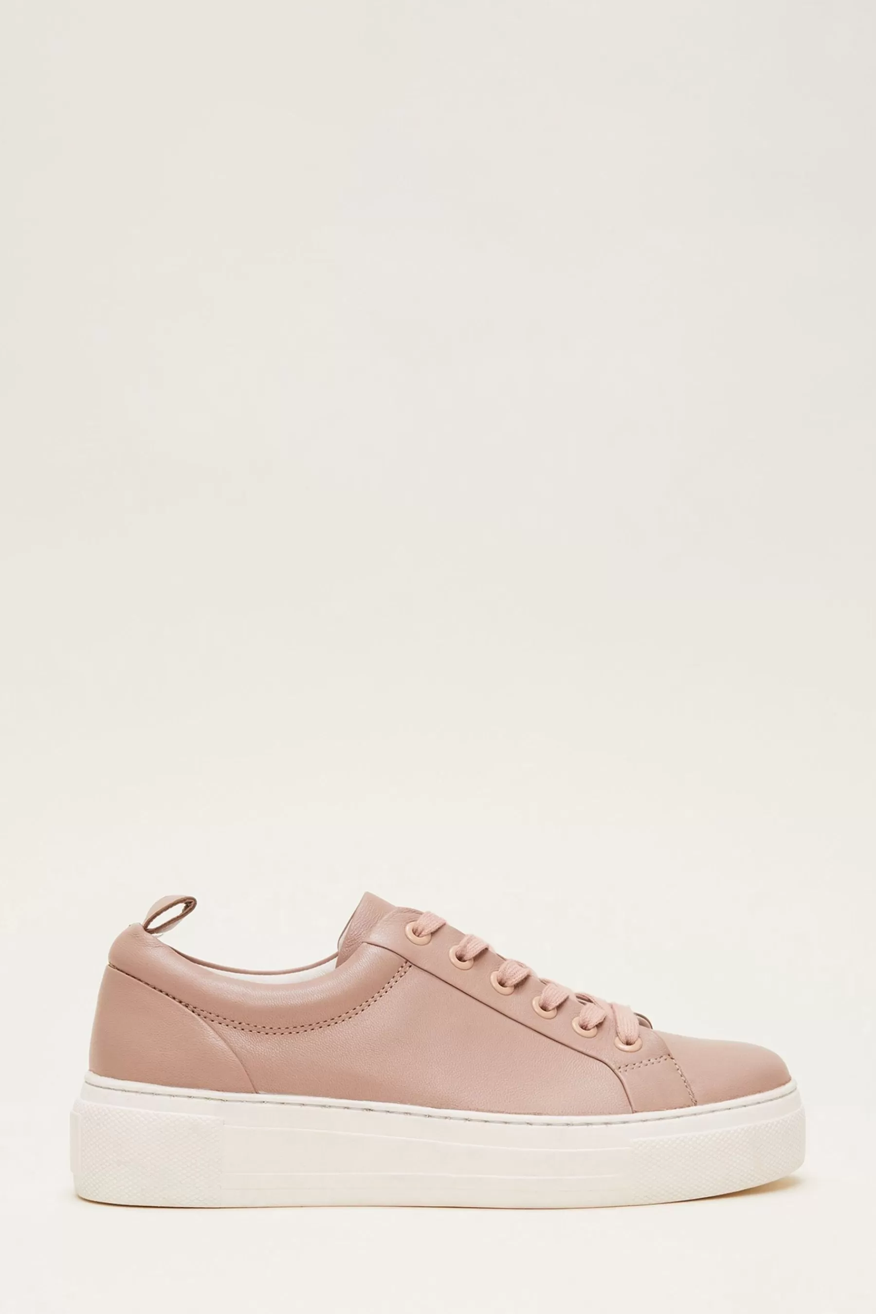 Phase Eight Flat- Platform Trainers Pink