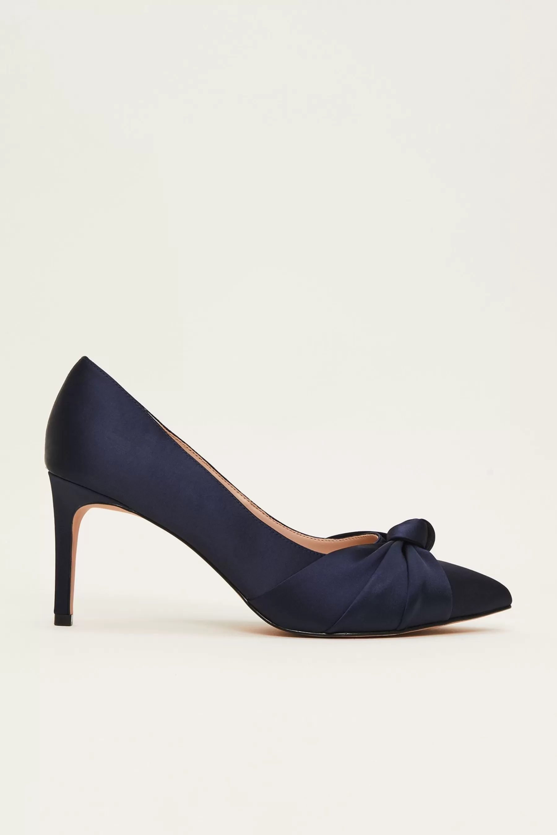 Phase Eight Heels | Satin Knot Front Court Shoes Blue