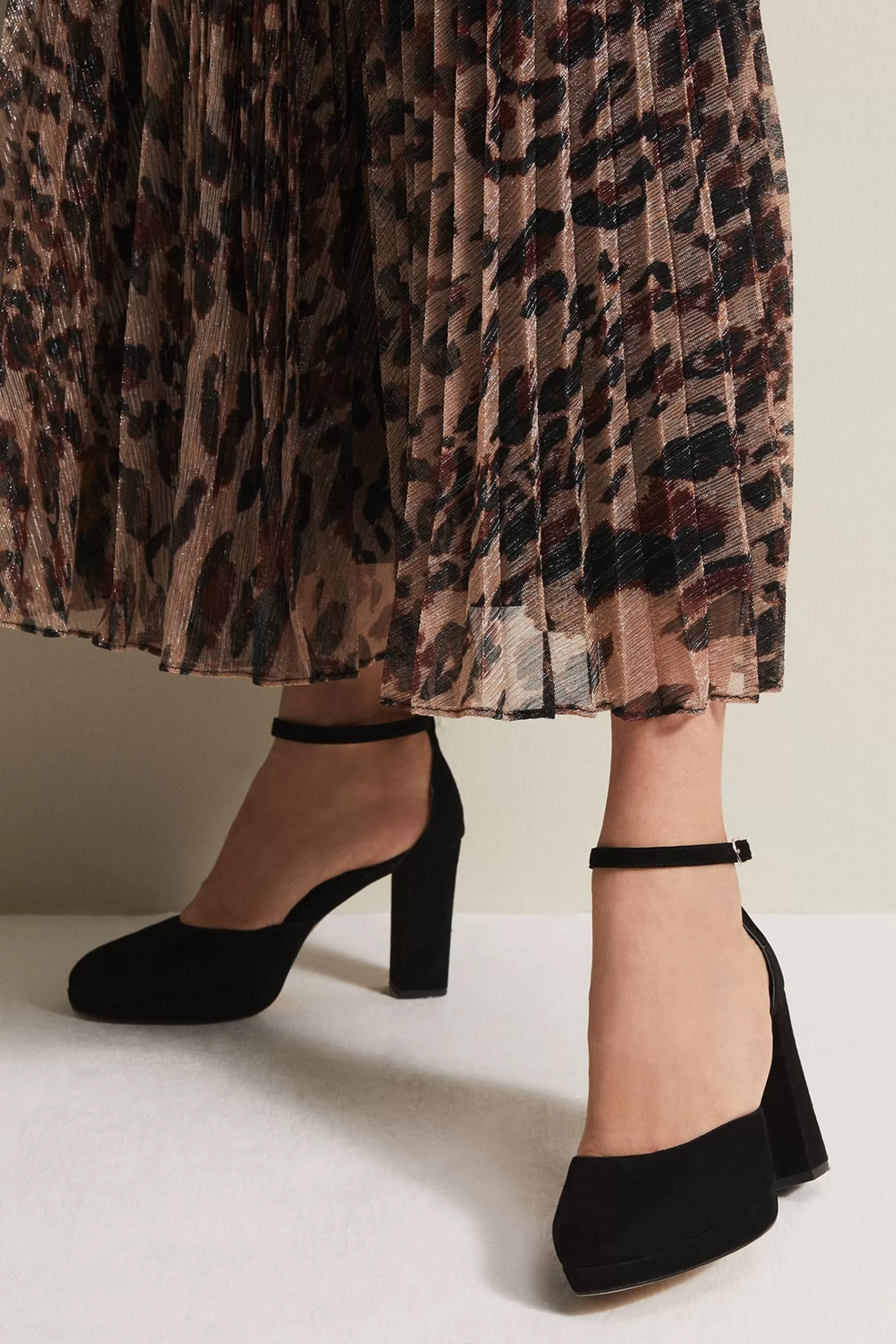 Phase Eight Heels | Suede Platform Heels Black