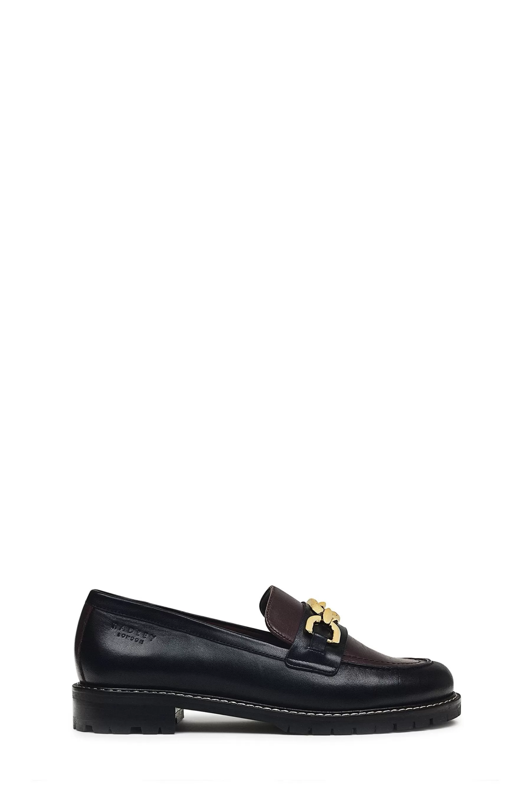 Radley Flat- London Cavendish Avenue Colourblock Chunky Chain Loafers Red