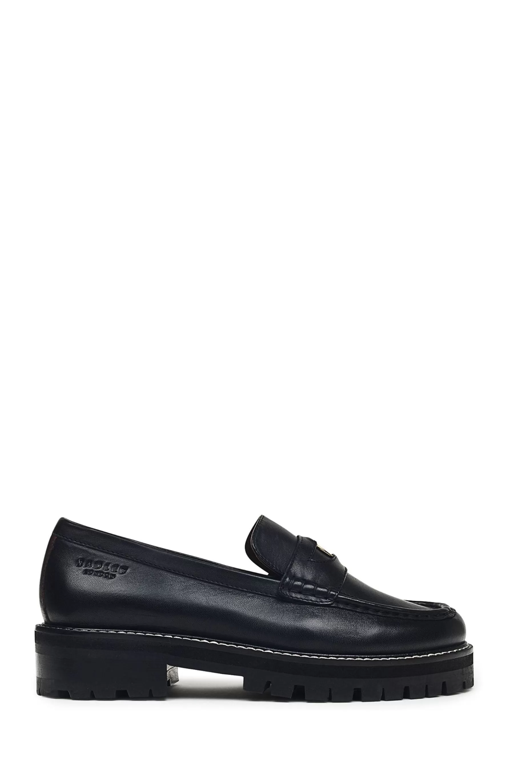 Radley Flat- London Thistle Grove Chunky Penny Loafers Black