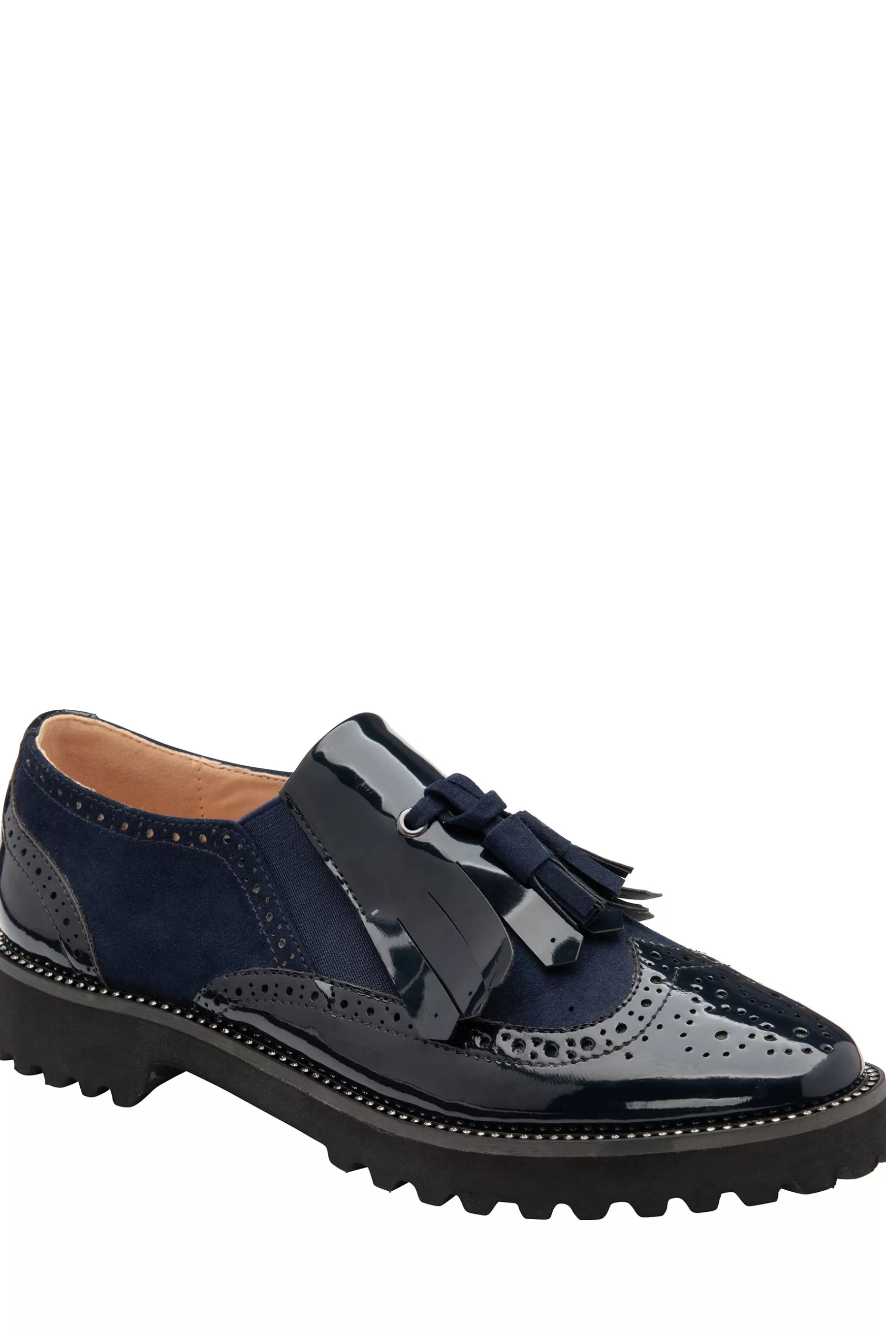 Ravel Flat- Patent Slip On Shoes Blue