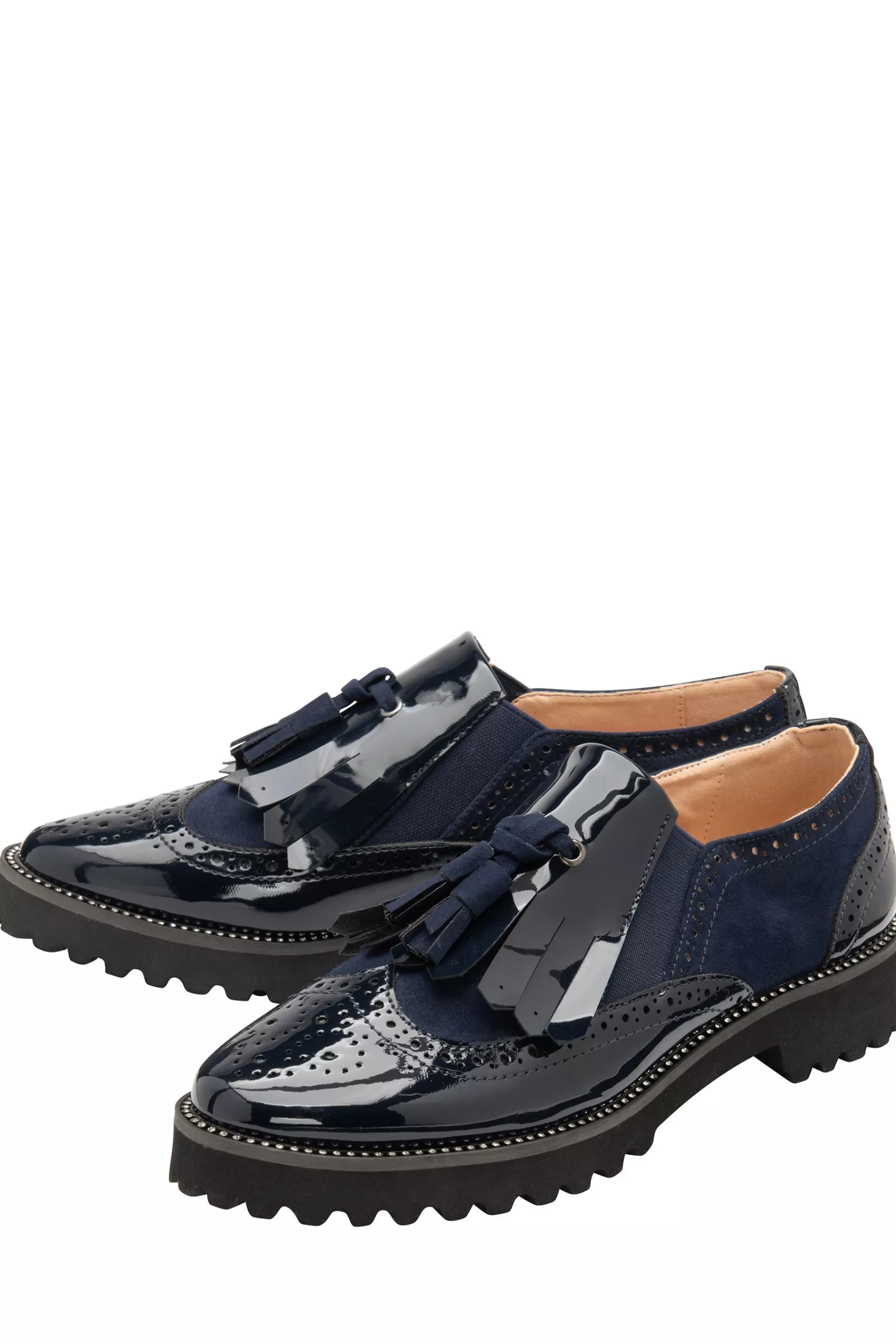 Ravel Flat- Patent Slip On Shoes Blue