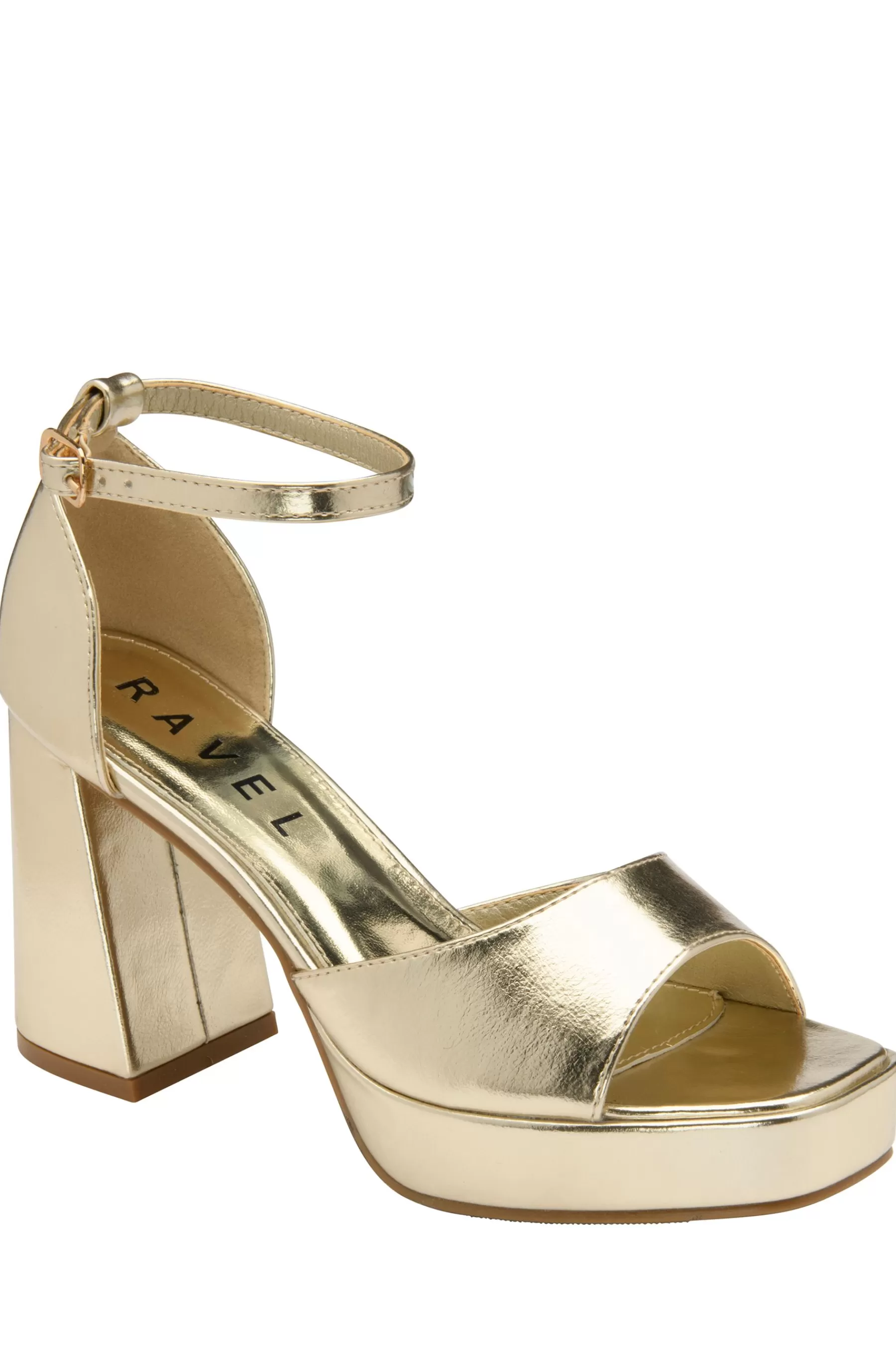 Ravel Sandals- Platform Sandals With Ankle Strap Silver