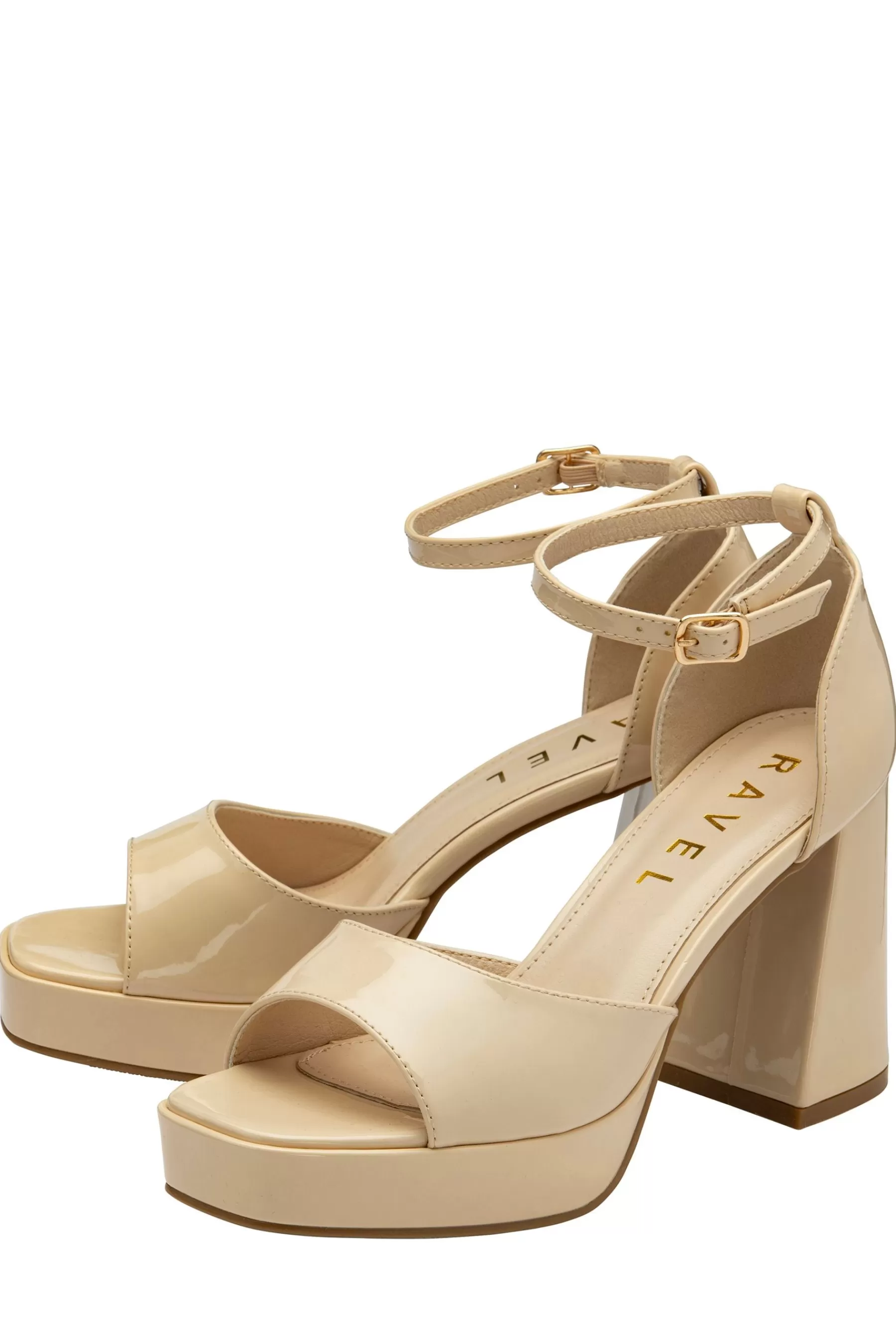 Ravel Sandals | Platform Sandals With Ankle Strap Cream