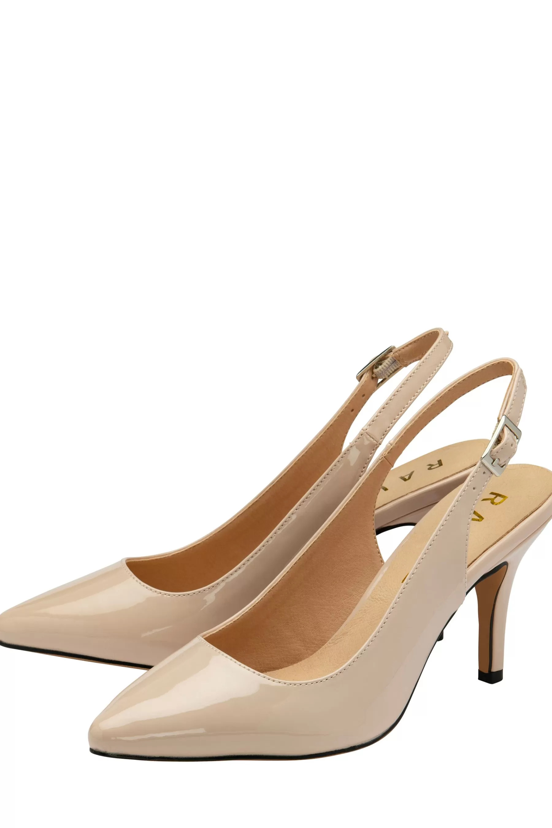 Ravel Heels | Slingback Stiletto Court Shoes Cream