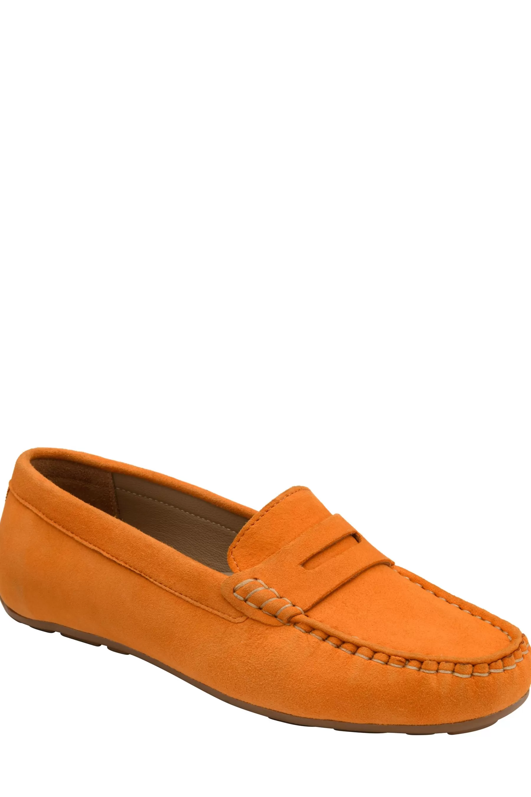 Ravel Flat- Suede Loafers Orange