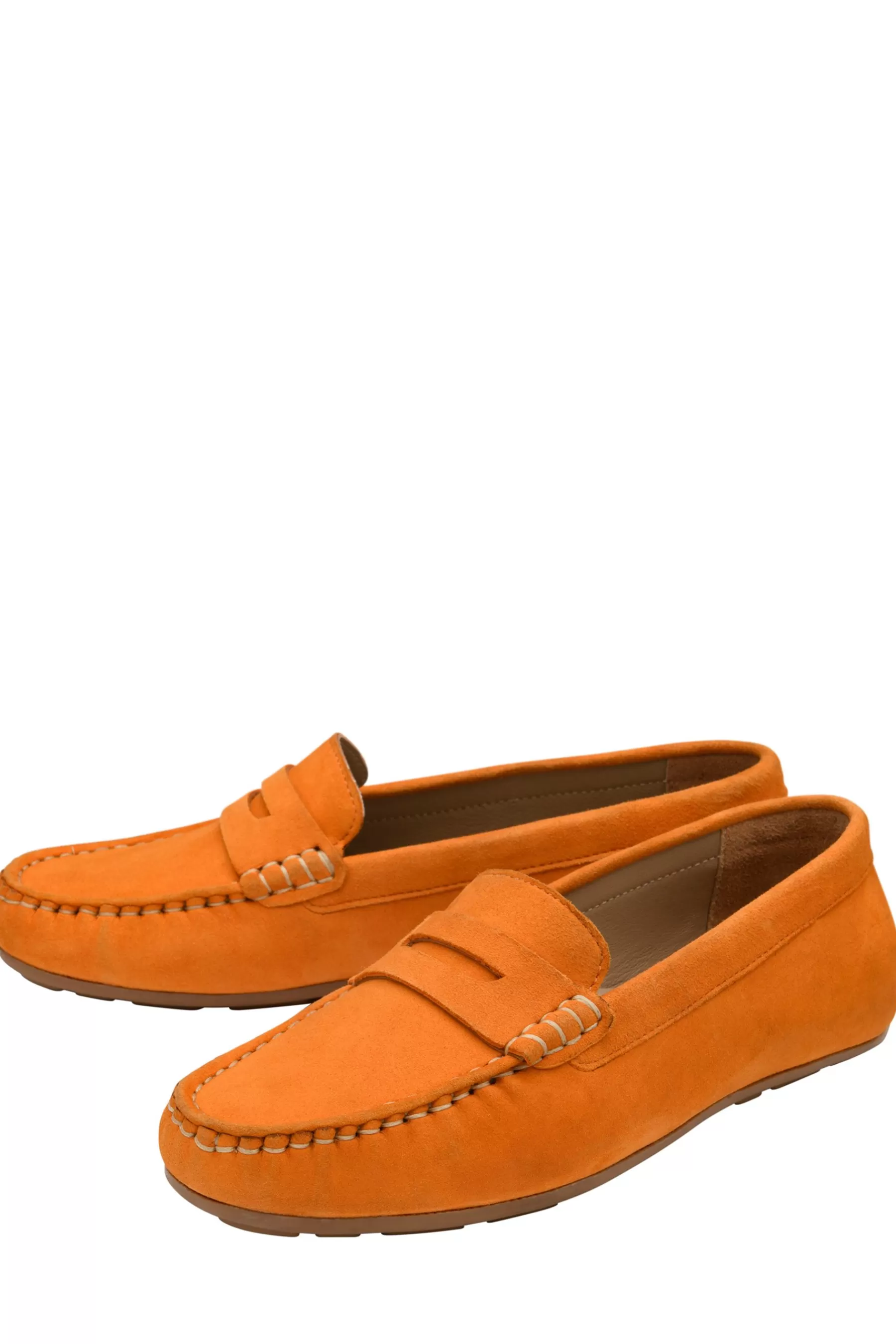 Ravel Flat- Suede Loafers Orange