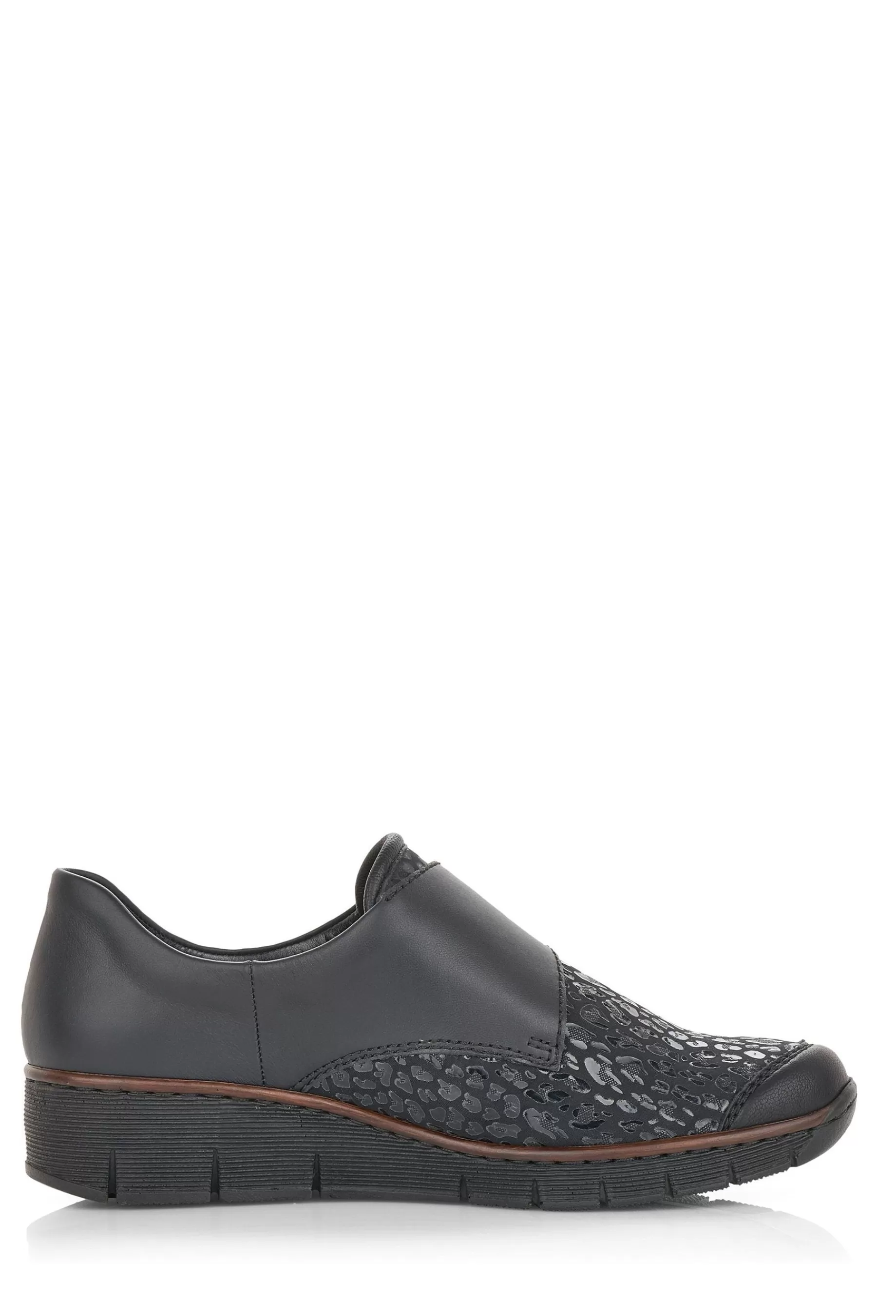 Rieker Flat- Women Velcro Shoes Black