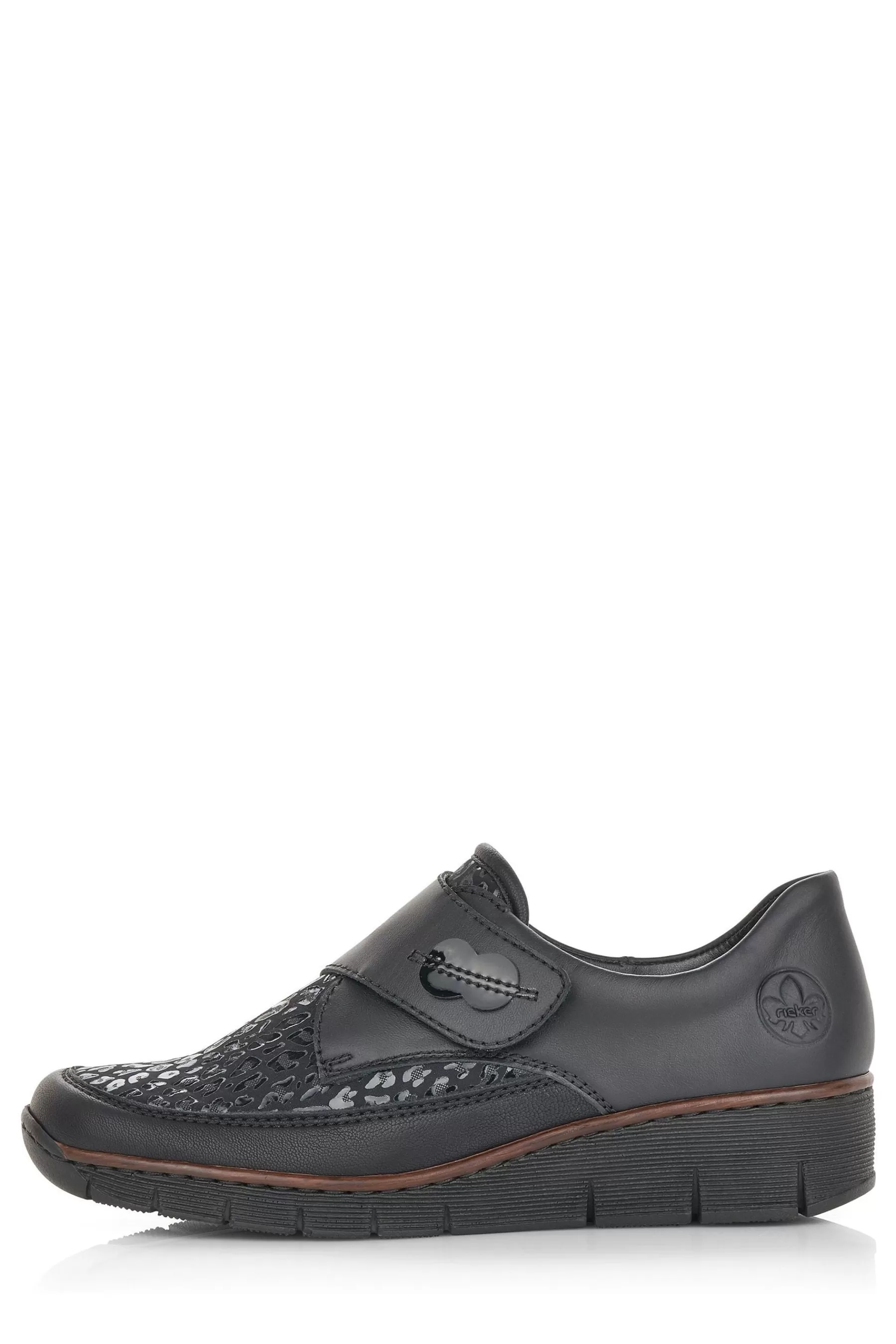 Rieker Flat- Women Velcro Shoes Black