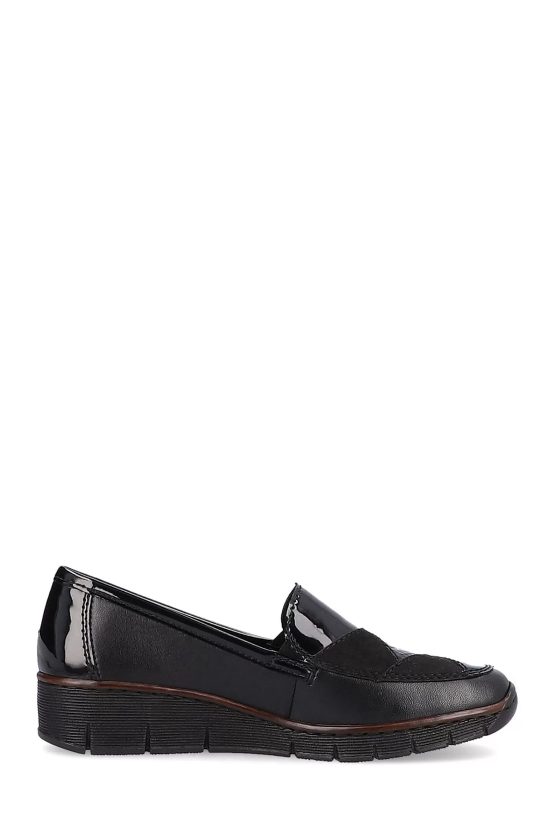 Rieker Heels | Womens Elasticated Shoes Black