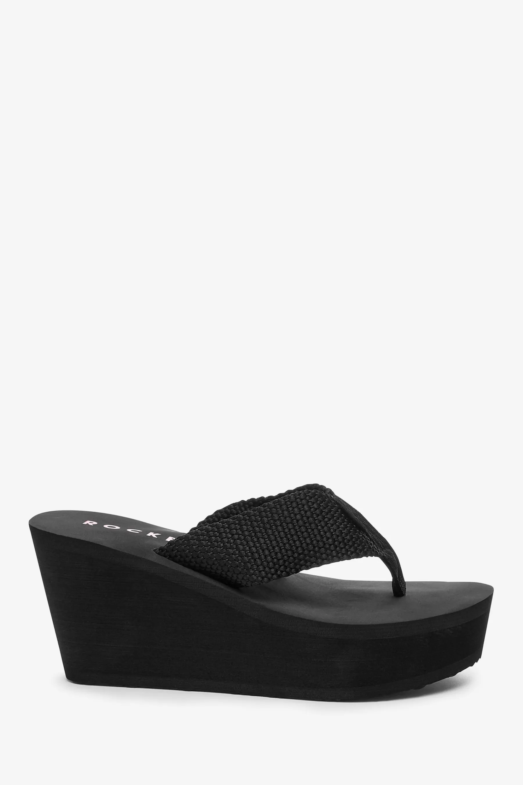 Rocket Dog Sandals- Diver Webbing Wedge Sandals Black