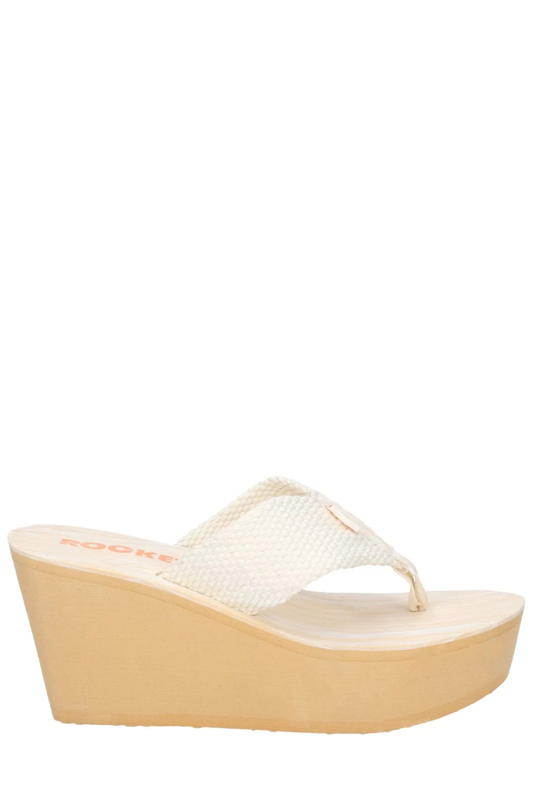 Rocket Dog Heels- Diver Webbing Wedge Sandals Cream