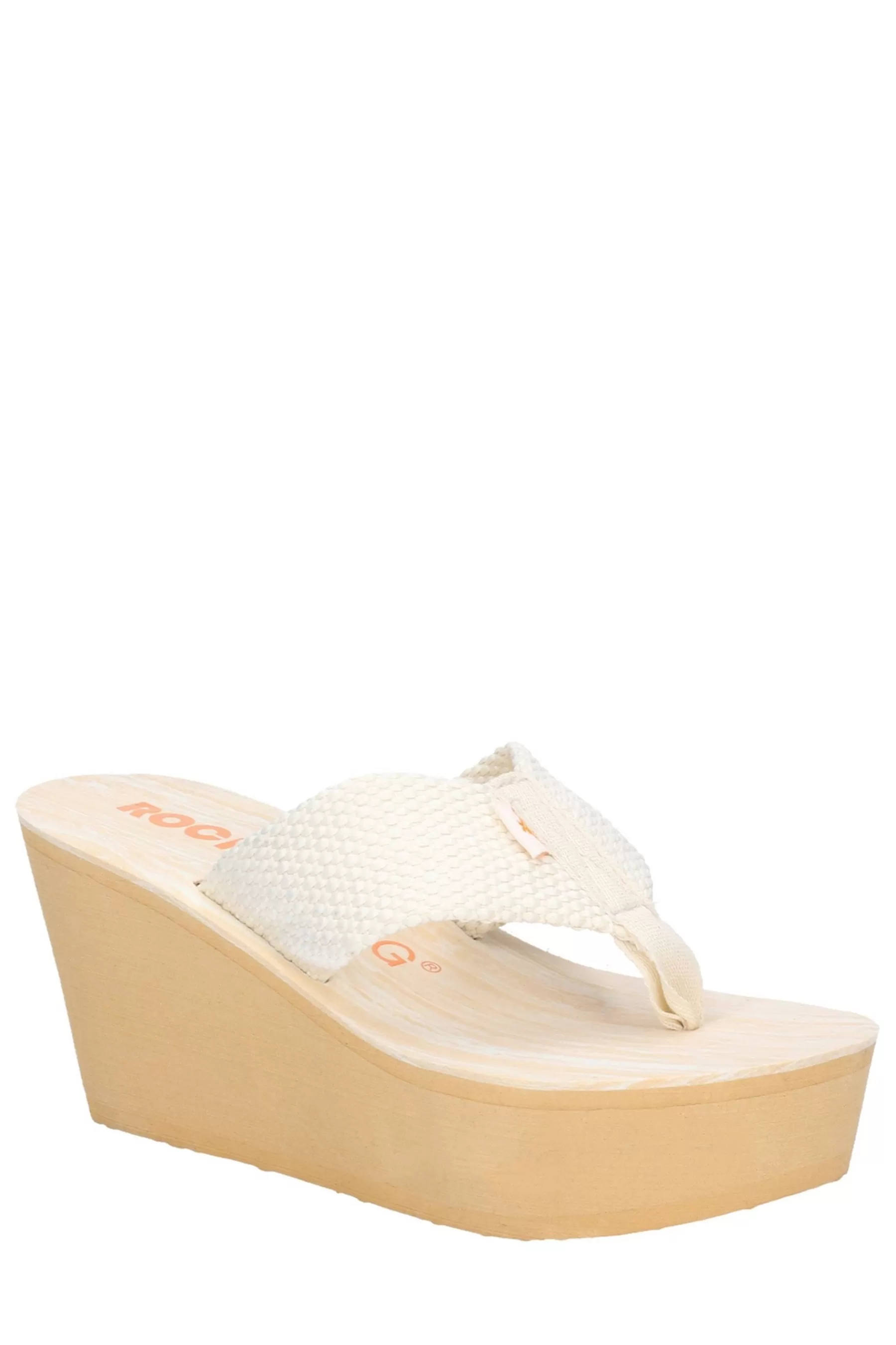 Rocket Dog Heels- Diver Webbing Wedge Sandals Cream