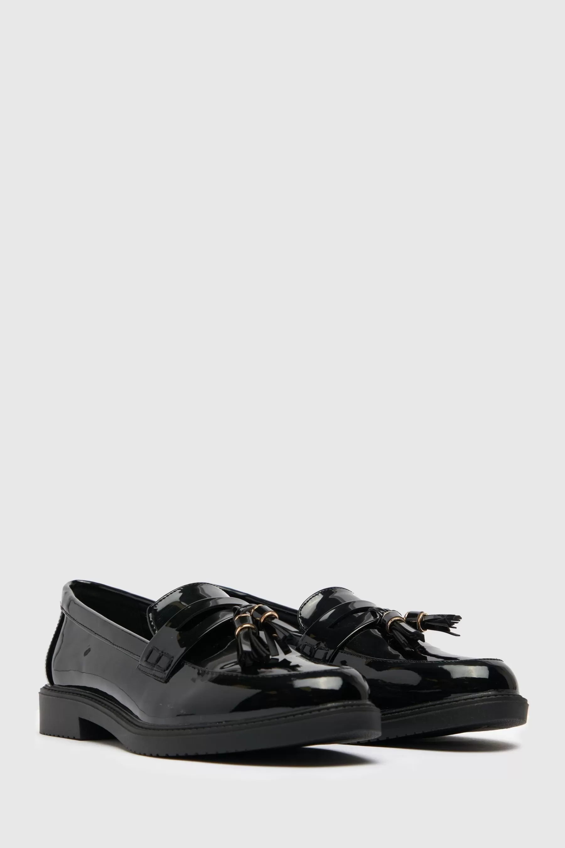 Schuh Flat- Lane Tassel Loafers Black