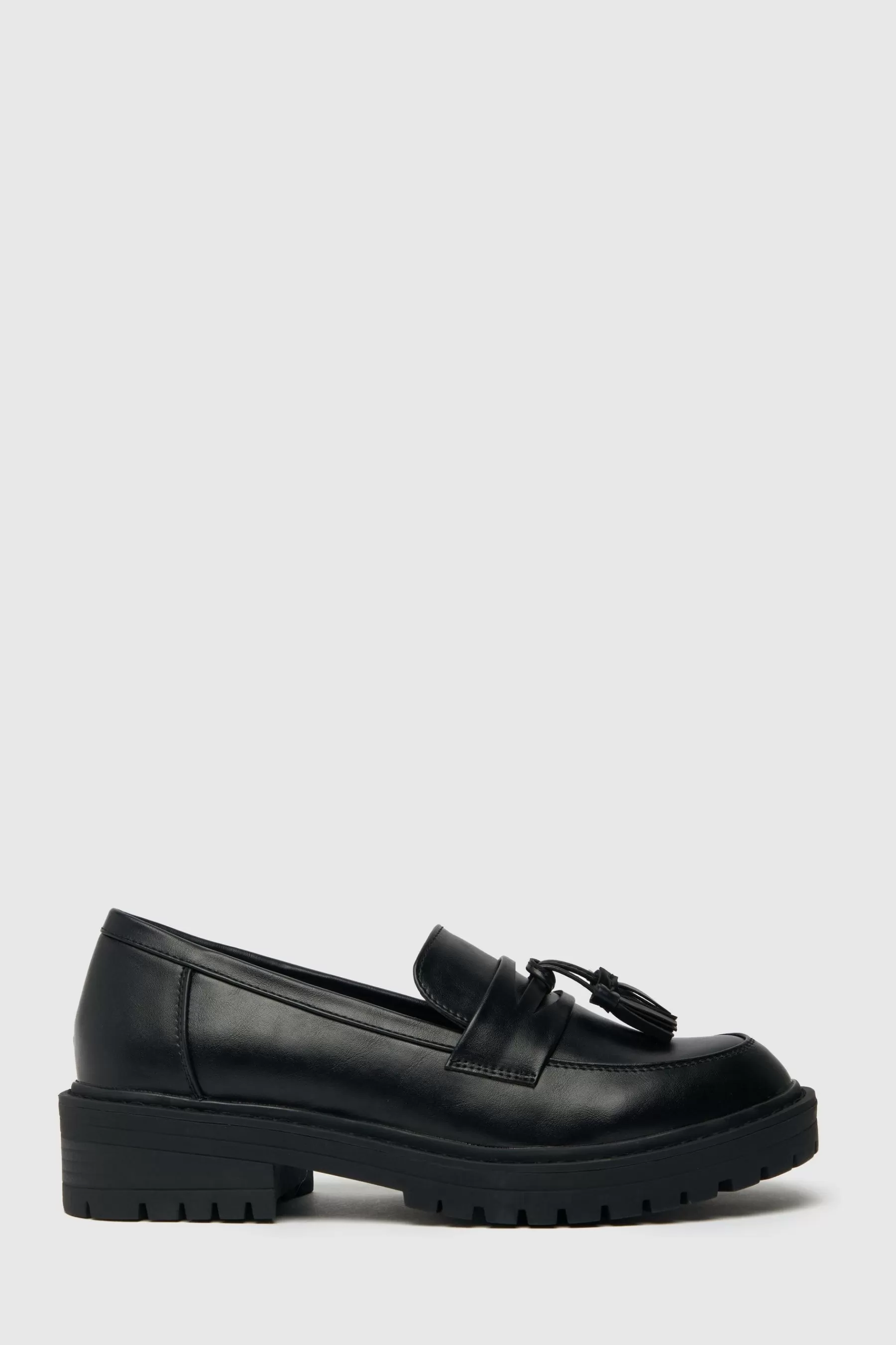 Schuh Flat- Lexi Chunky Tassel Loafers Black