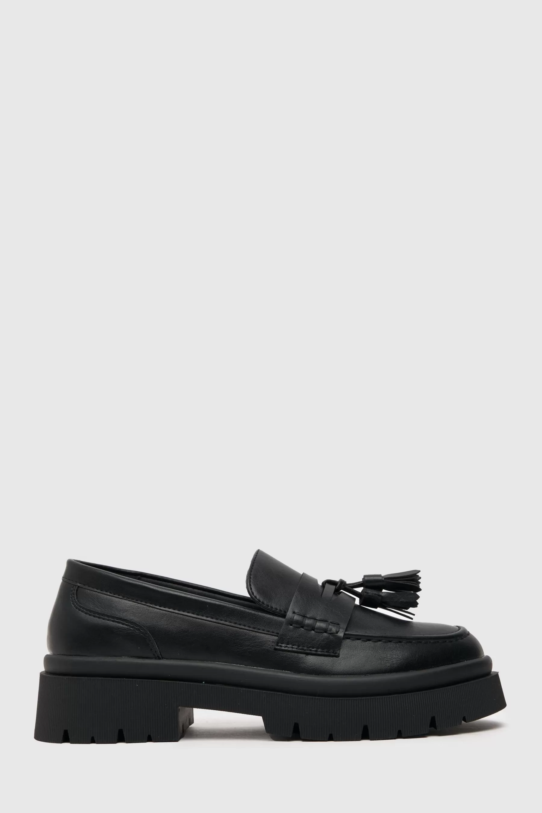 Schuh Flat- Leyton Chunky Tassel Loafer Black