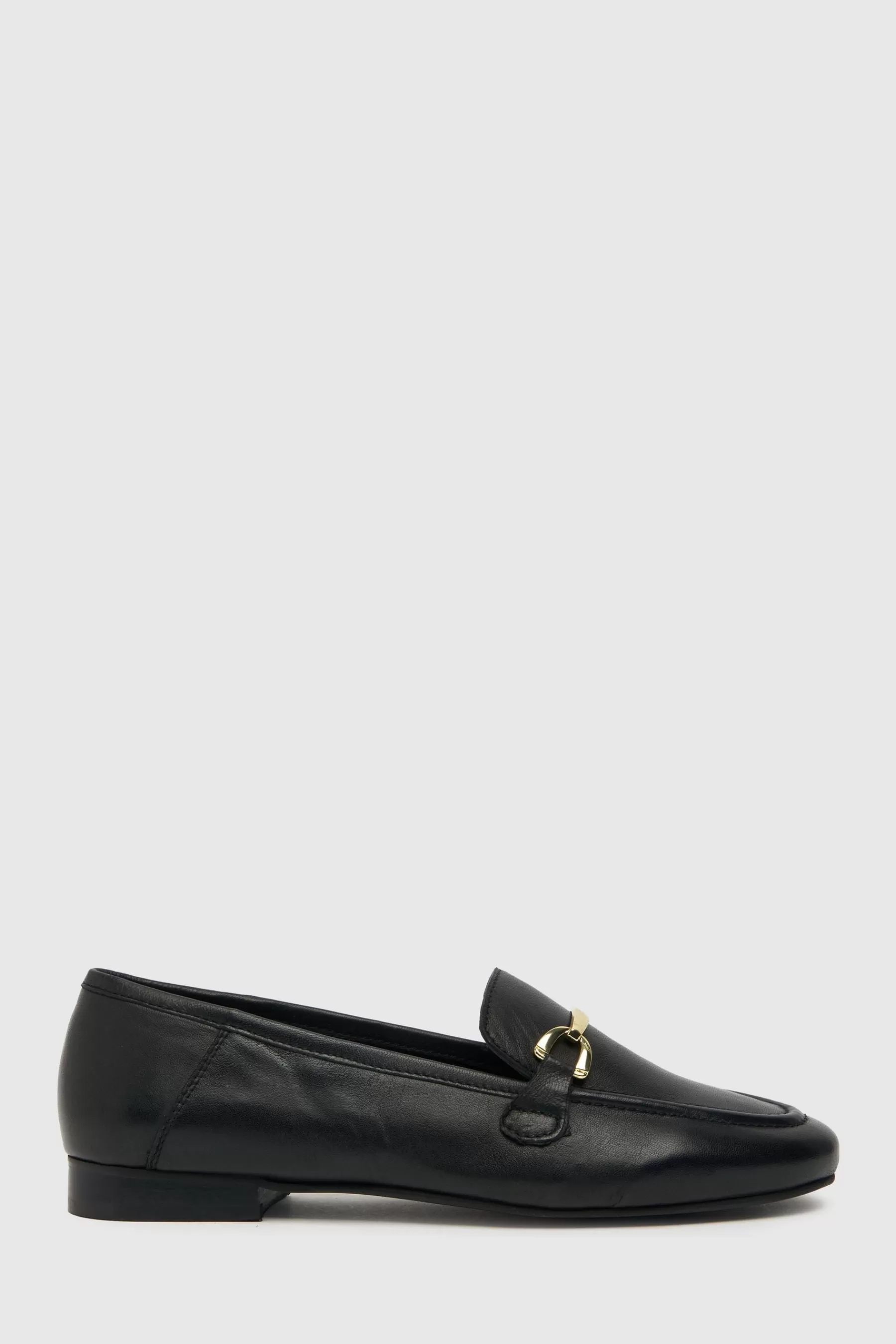 Schuh Flat- Liliane Leather Snaffle Loafers Black