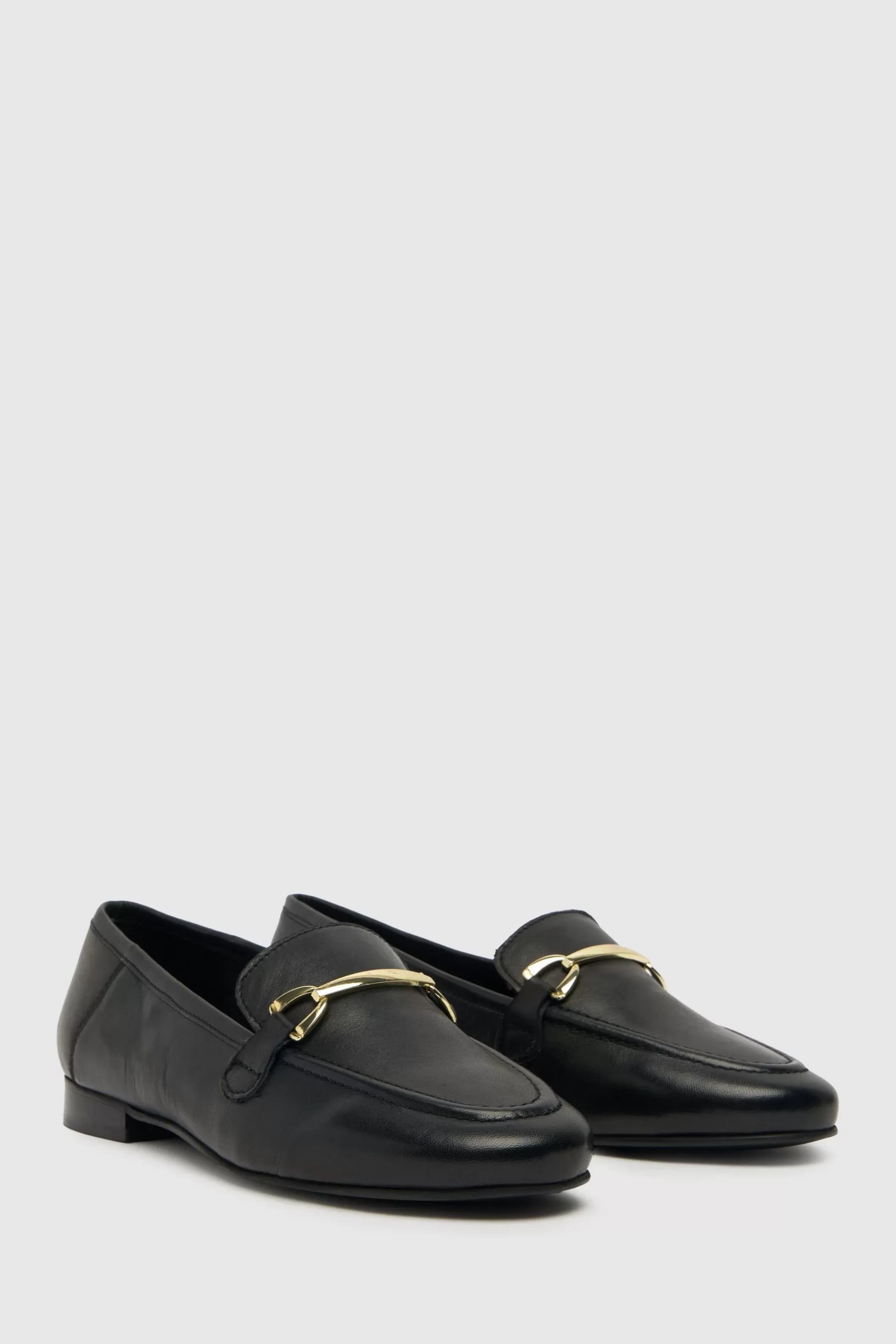 Schuh Flat- Liliane Leather Snaffle Loafers Black