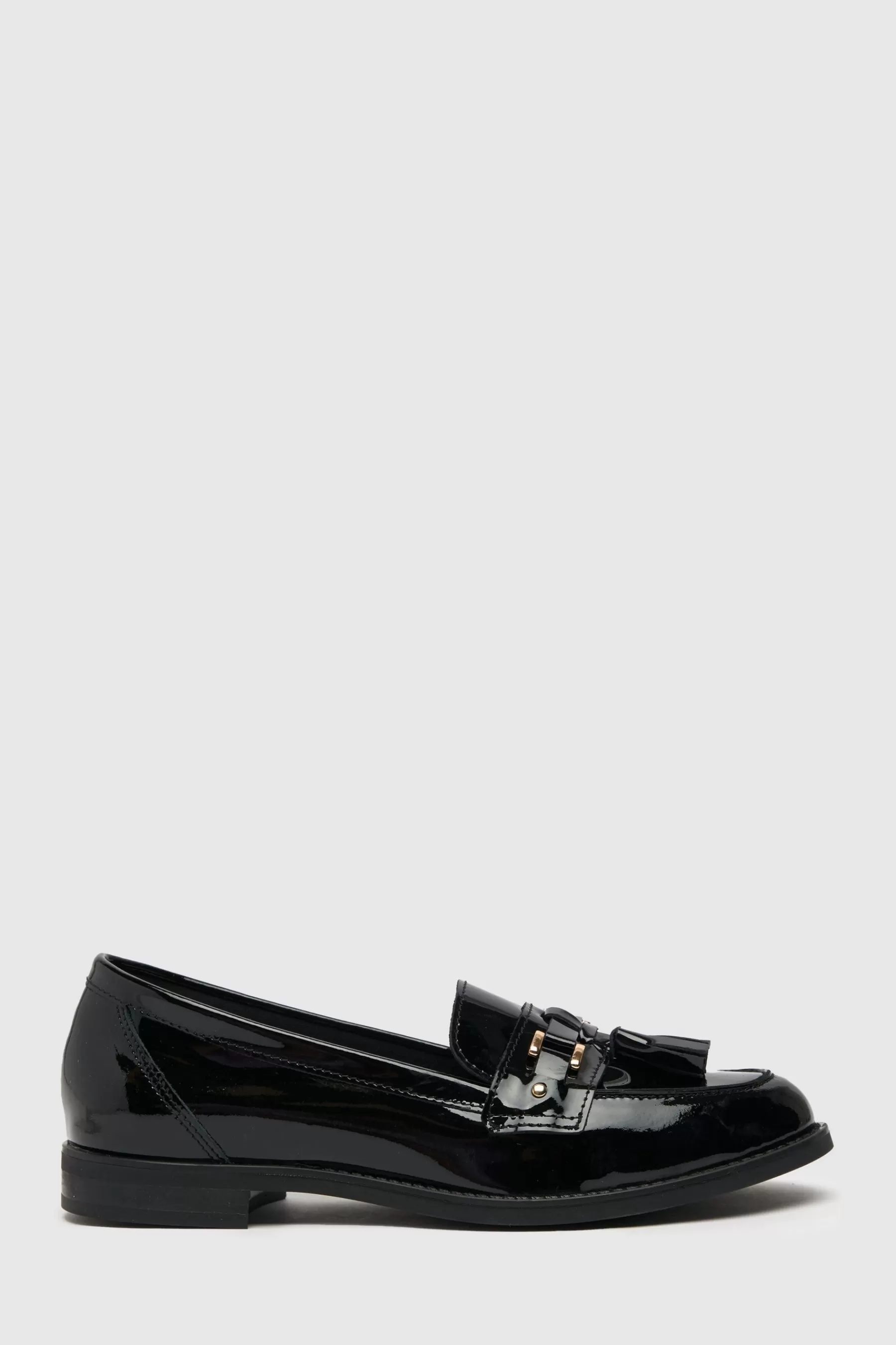 Schuh Flat- Liv Patent Tassel Loafers Black