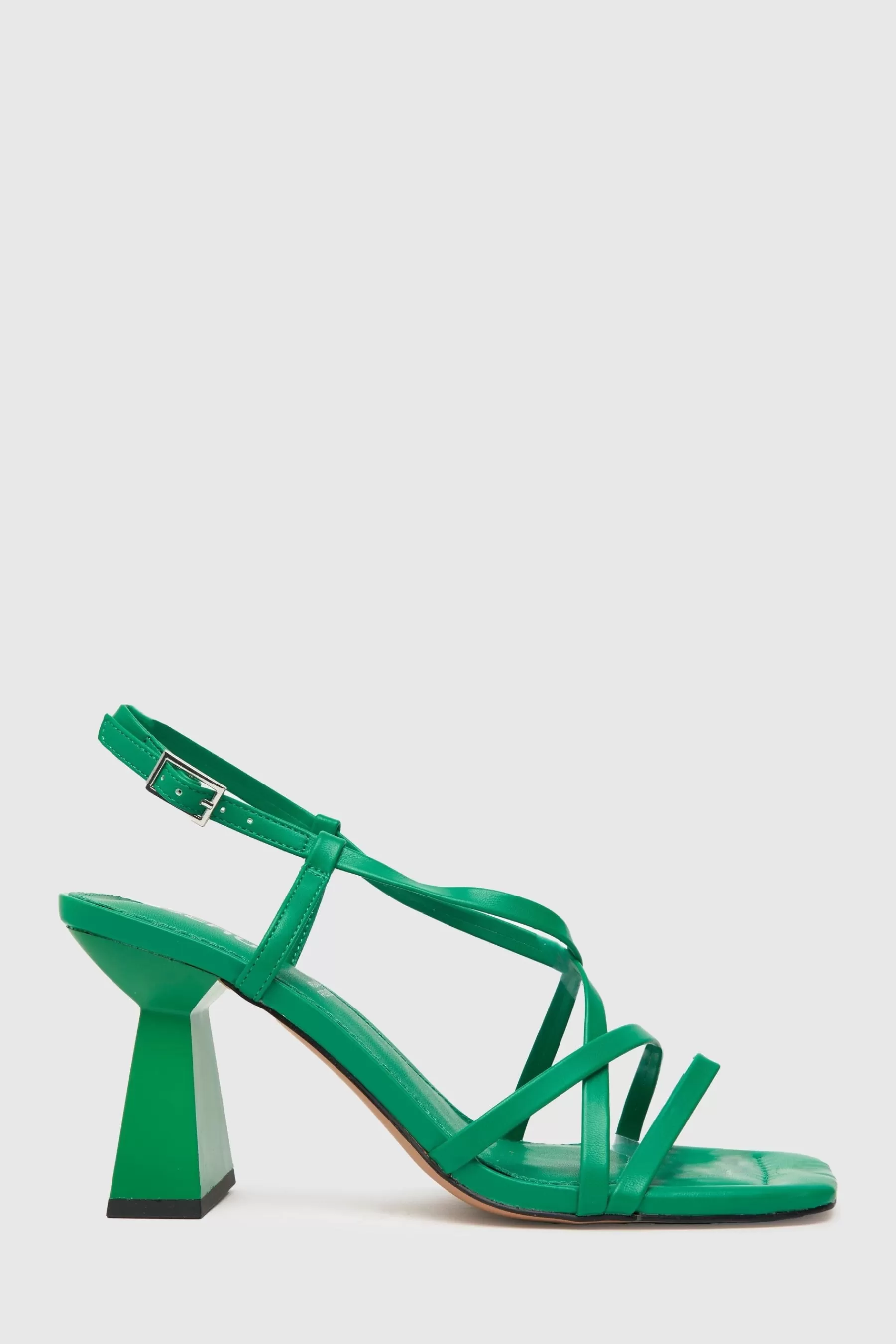 Schuh Sandals- Scarlett Flared Block Sandals Green