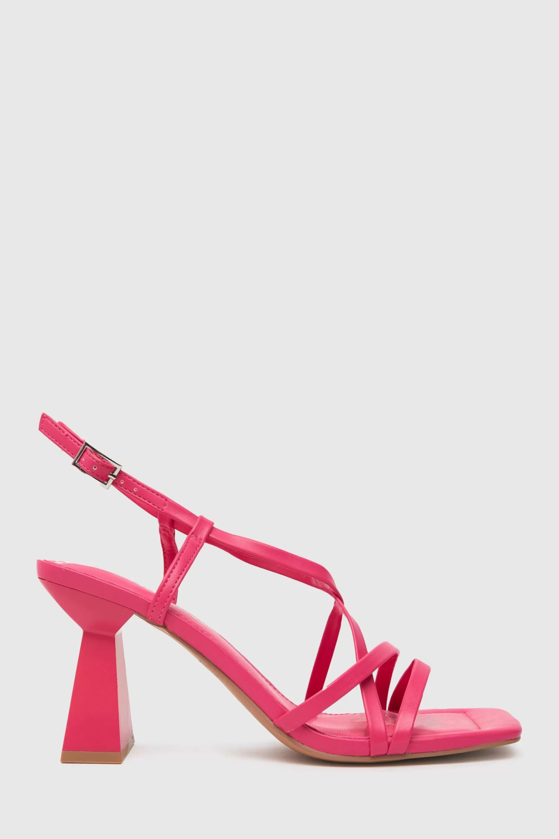 Schuh Sandals- Scarlett Flared Block Sandals Pink