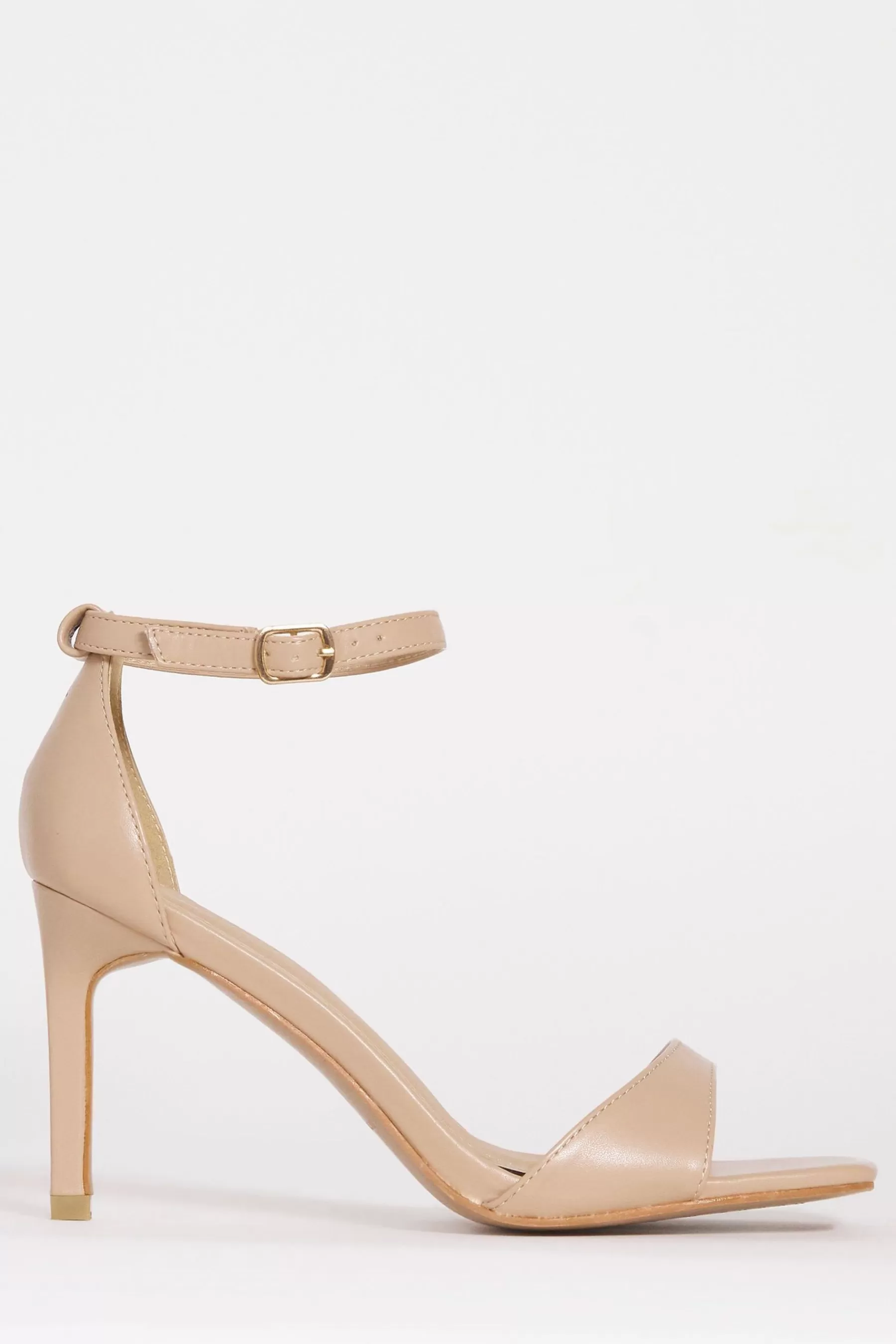 Simply Be Heels- Savona Barely There Wide Fit Heeled Sandals Nude